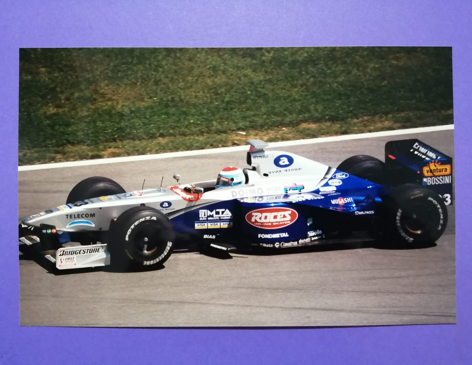 altes Pressefoto, Esteban Tuero, Minardi, Formel 1 Grand Prix Österreich A1-Ring 1998, 15x23cm