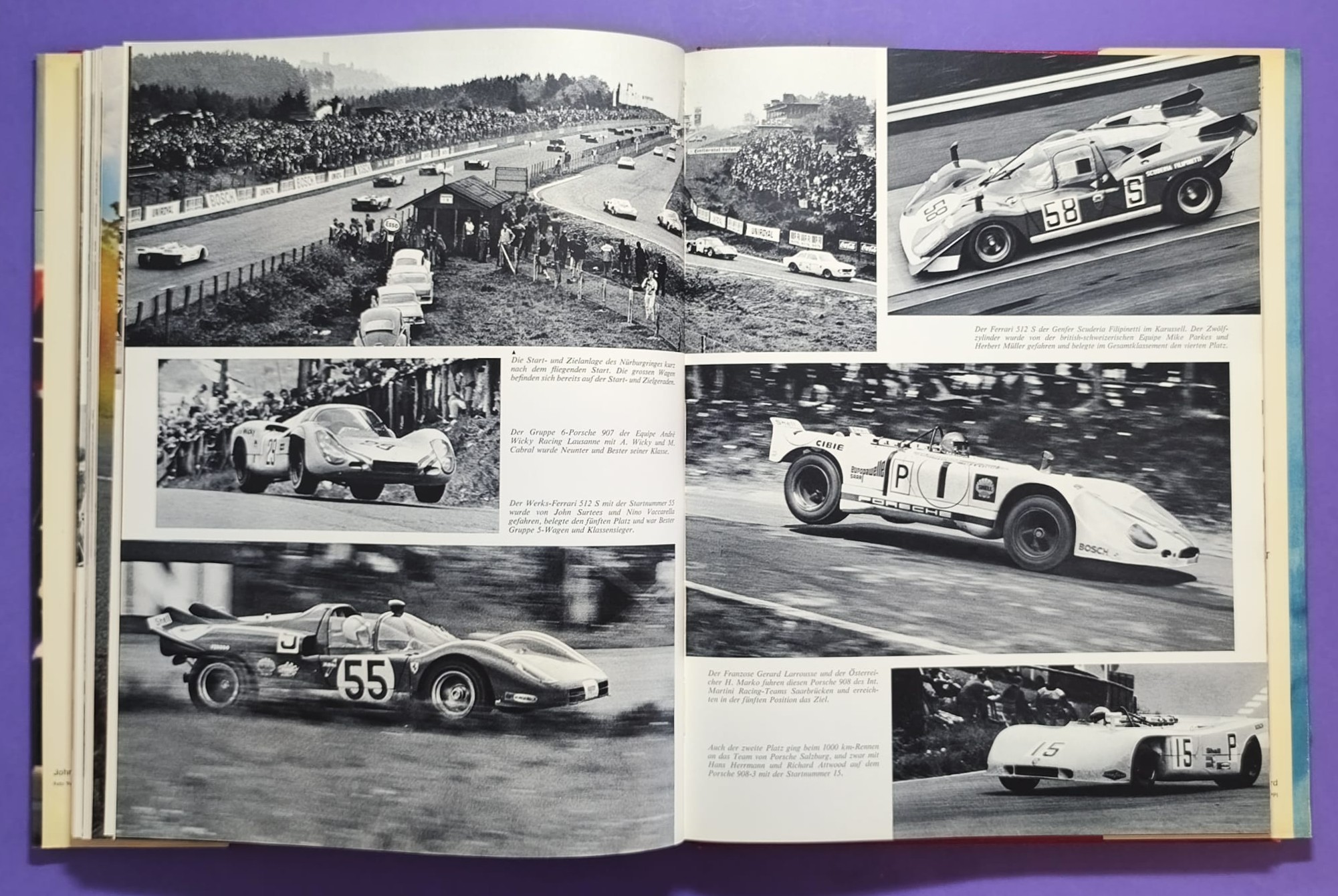 altes Buch, Auto Jahr 1970-1971, Nr. 18, Jochen Rindt Formel 1 Grand Prix Weltmeister, Lotus72, LeMans, CanAm, Indy Car,.. Stewert, Cevert, Ickx, Brabham,.. Ferrari, Porsche 917, Matra,.. Citroen SM, Straßenautos,..