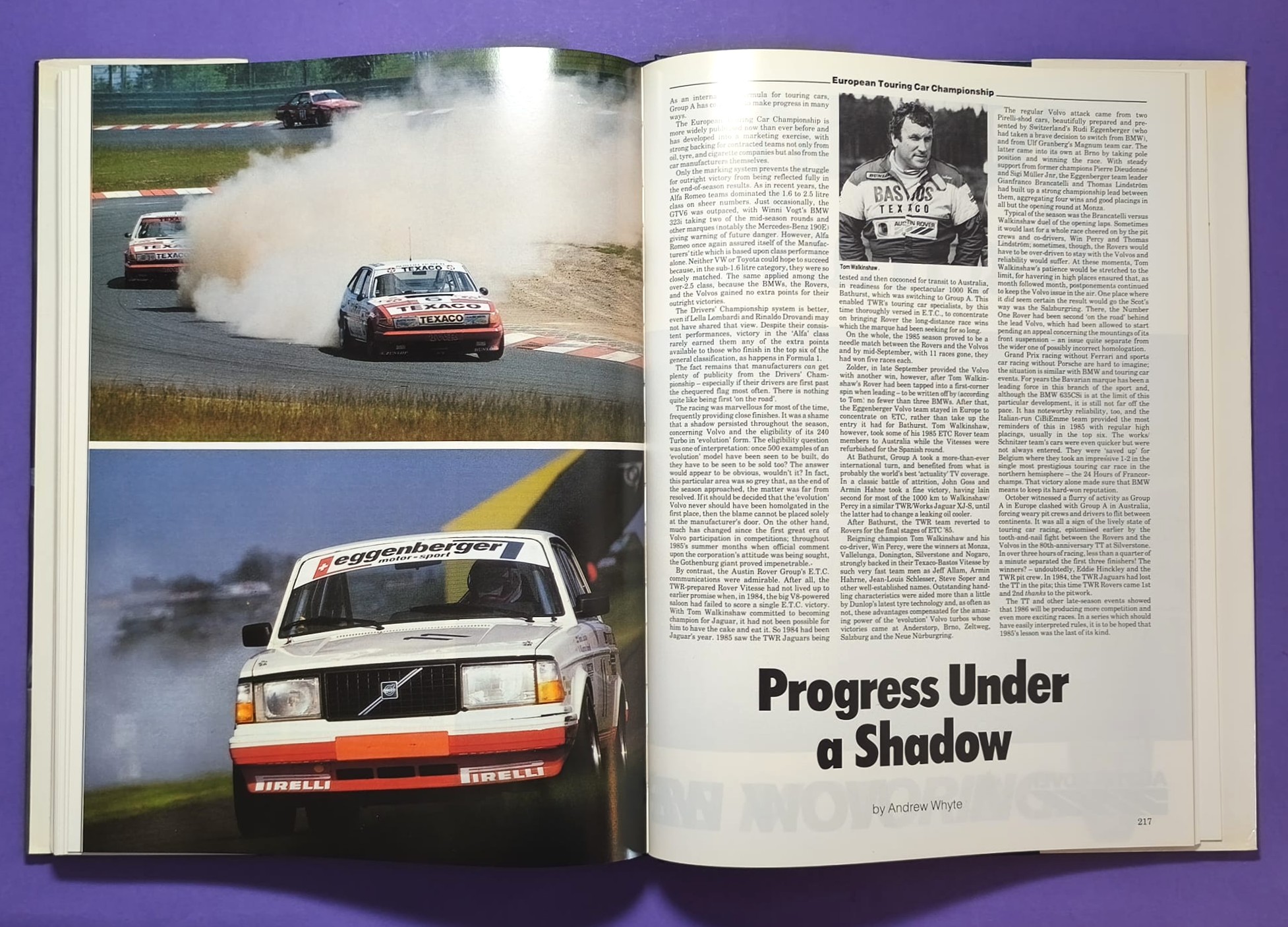 altes Buch, Autocourse 1985-86, Motorsport, Formel 1, Angelis, Bellof, Senna, Lauda, Mansell, Prost, Zakspeed,.. Martini Lancia, Sportwagen WM, Tourenwagen WM,.. ENGLISCH!