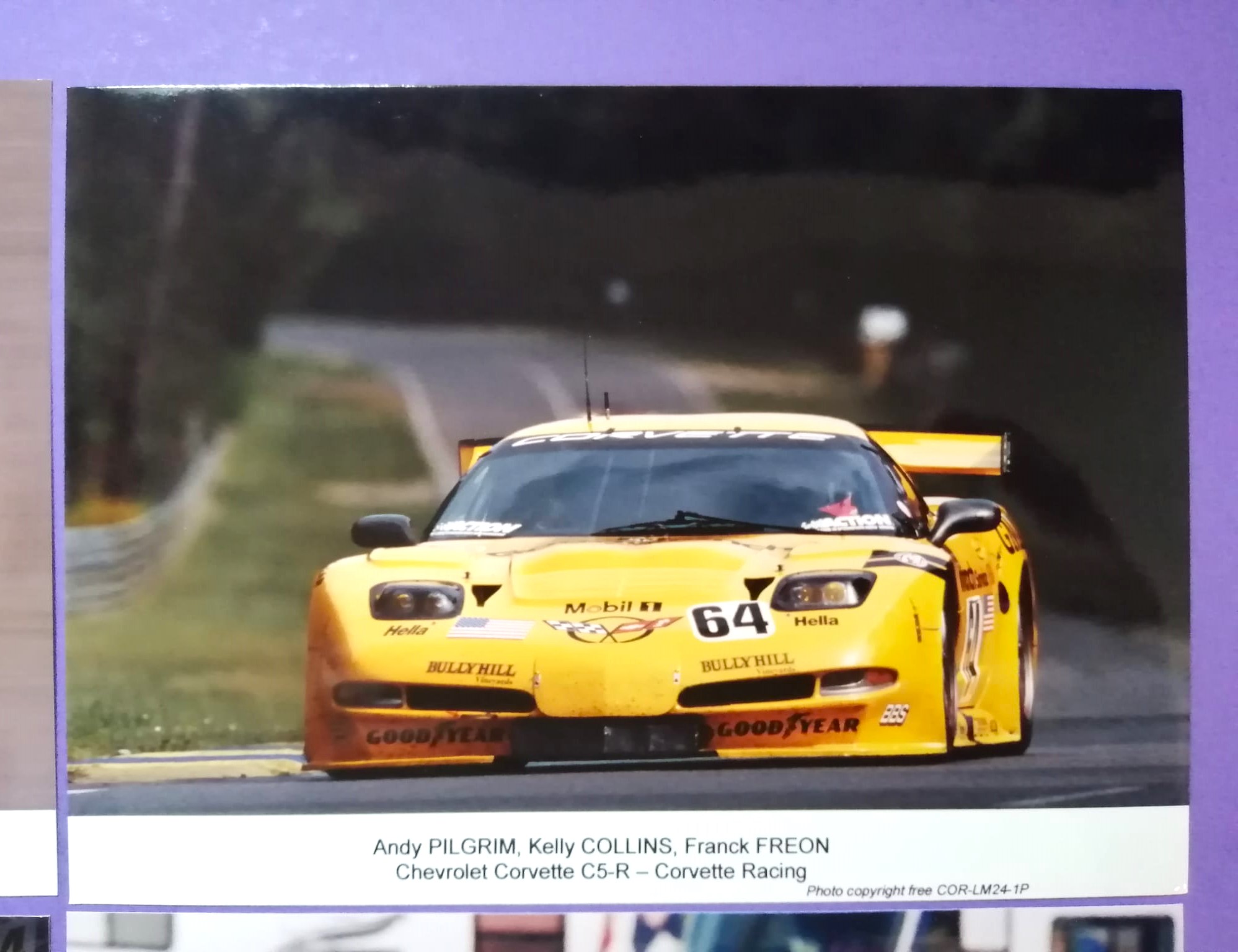 4 Stück alte Pressefotos, Chevrolet Corvette CR5 Racing, 90er 2000er Jahre, 15x21cm