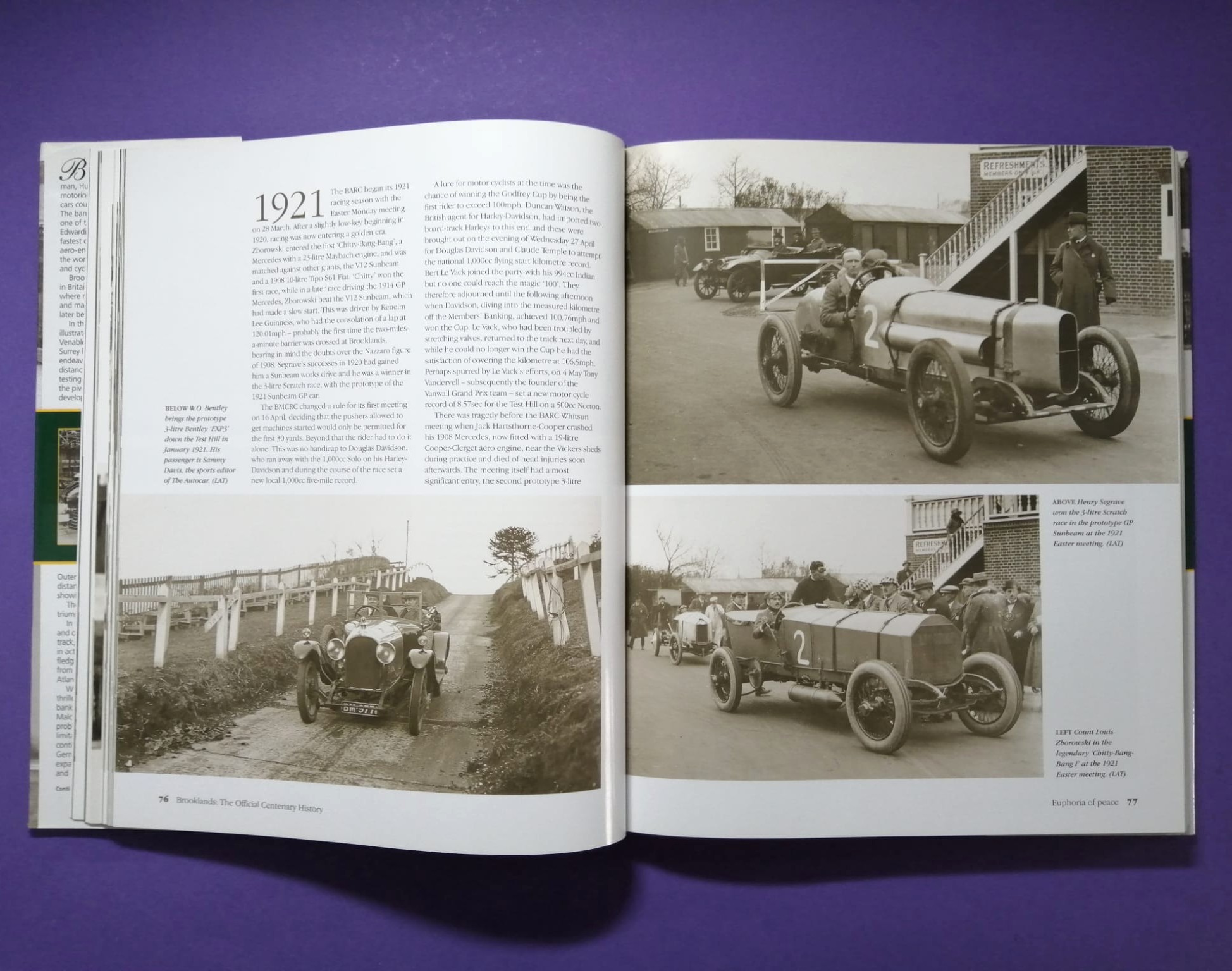 Buch, Brooklands, The Offizial Centenary History, Rennstrecke, Rennsport, Flugplatz, Flugzeuge, Englisch!
