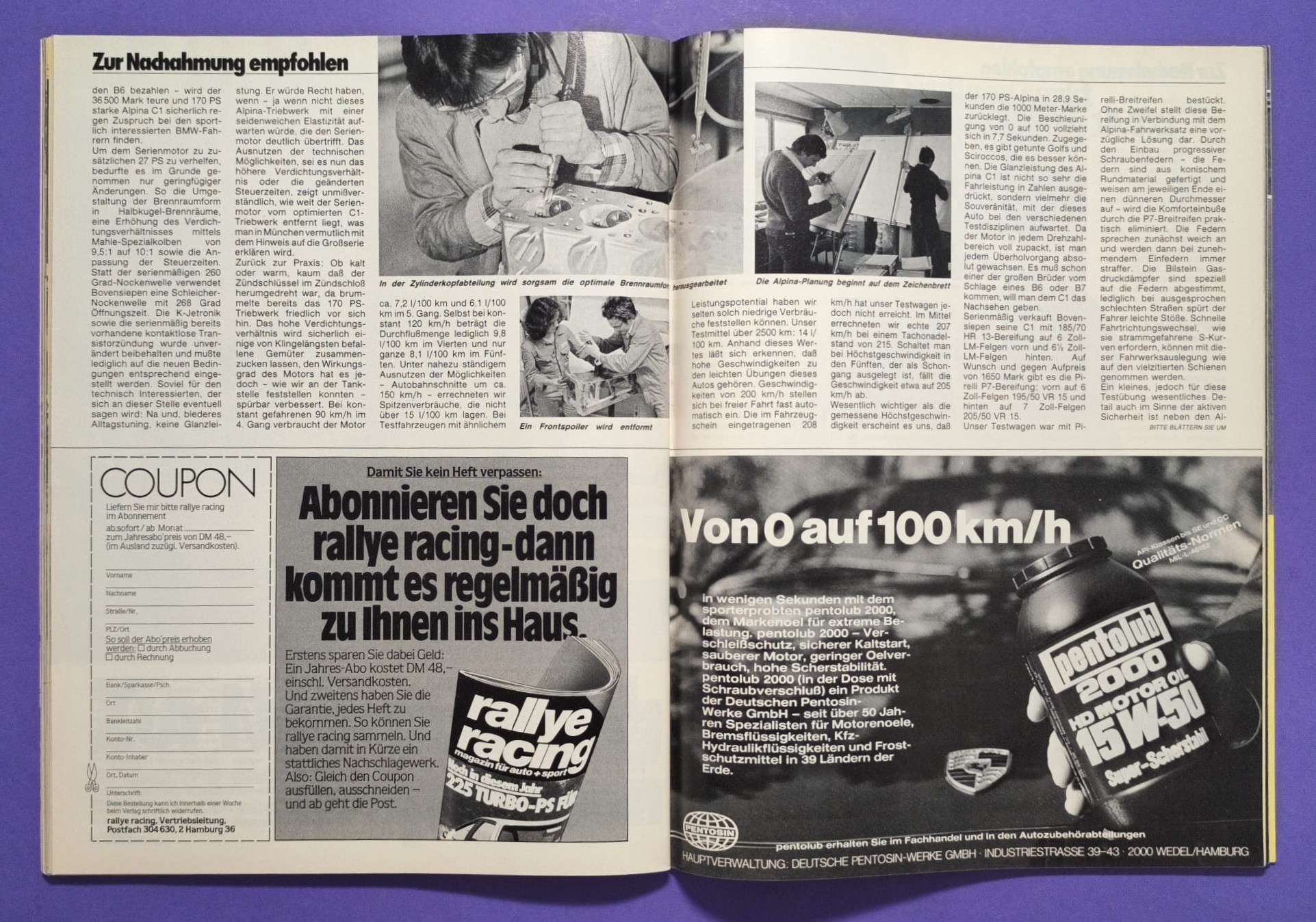 alte Zeitschrift Magazin Heft, Rallye Racing 05/1980, Test BMW Alpina 323i E21, Markus Höttinger Mauer Formel 3, Ford Capri DRM,..