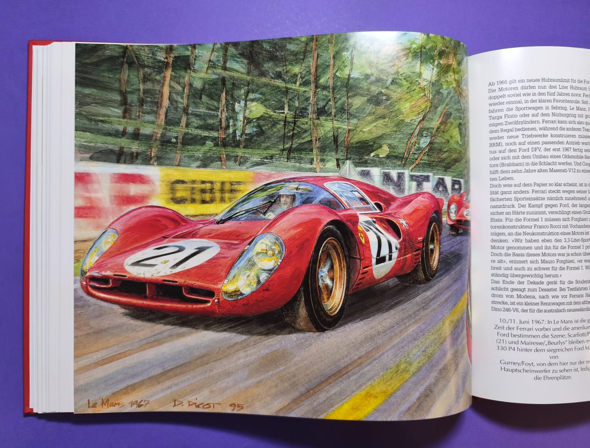 altes Buch, Ferrari Renngeschichte, 1930-1997, Formel 1 Grand Prix, 24h LeMans,.. Trips, Lauda, Schumacher,... 