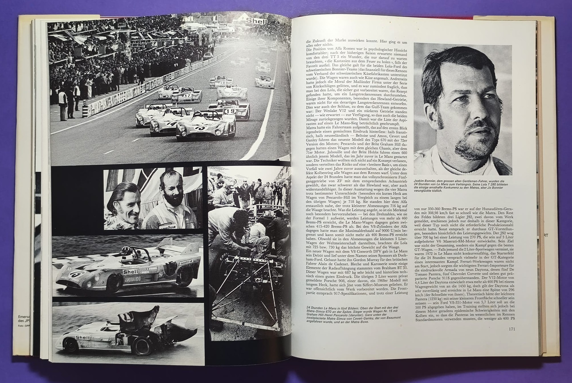 altes Buch, Auto Jahr 1972-1973, Nr. 20, Alfa GTAm, BMW, Citroen, Lotus, Ferrari, Maserati, Porsche 917,.. Formel 1, 2, LeMans, Rallye, Indy Car, Targa Florio,.. Cevert, Stewart, Peterson, Lauda,..
