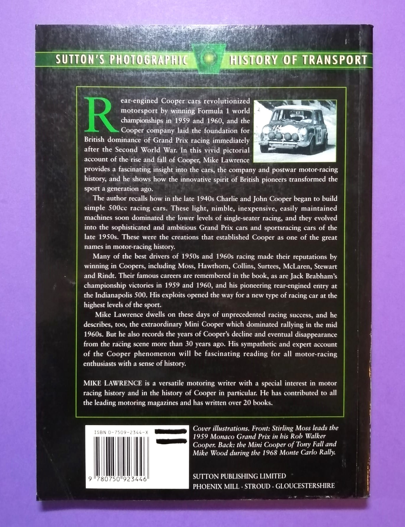 altes Buch Cooper, Formel 1 Grand Prix Team, Formel 2, Formel 3, Sportwagen, Indy Car, MINI Tuner, Jochen Rindt,.. Englisch!
