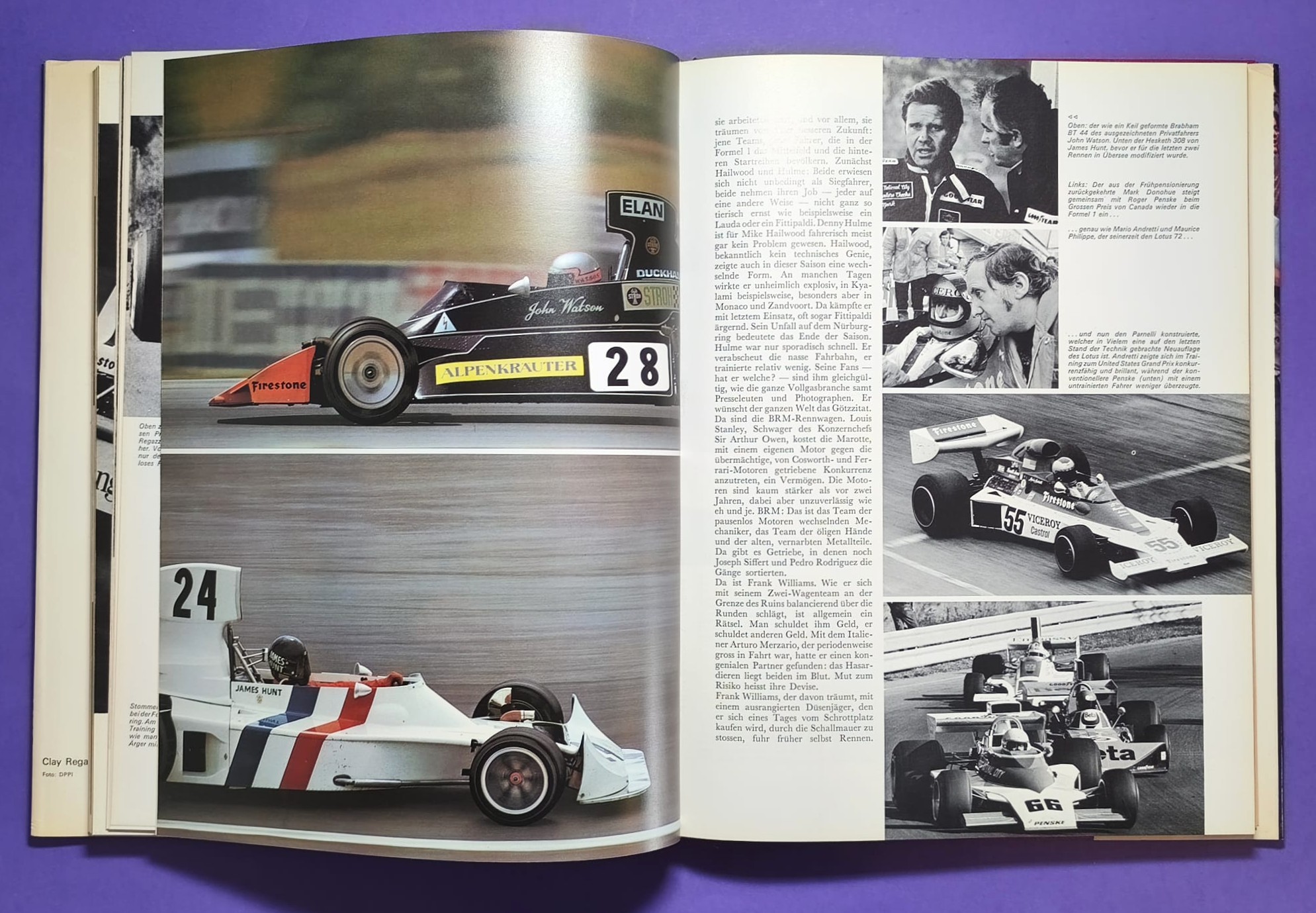 altes Buch, Auto Jahr 1974-1975, Nr. 22, Lancia Stratos, Renault R5, Audi Coupe Studie,.. Formel 1, LeMans, Rallye, Tourenwagen,.. BMW, Ford Zakspeed, Lotus, Niki Lauda Ferrari, Matra, Porsche,..