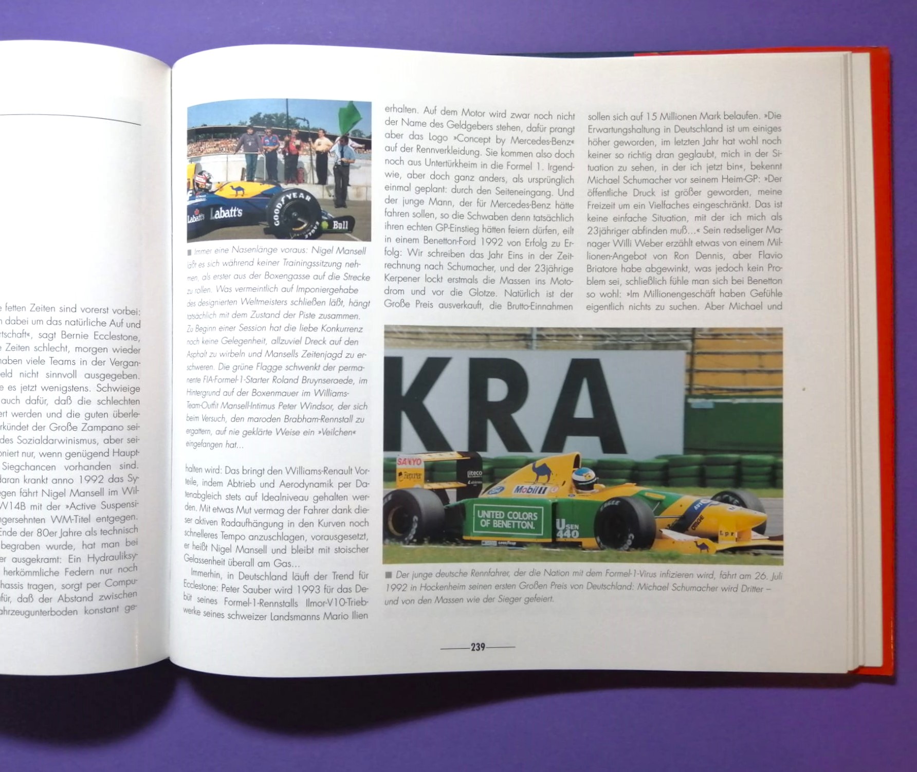 altes Buch, Grand Prix 70 Jahre Großer Preis von Deutschland, 1926 bis 1997, Avus, Solitude, Nürburgring, Hockenheimring, Formel 1, Rindt, Lauda, Berger, Clark, Cevert, Schumacher, Winkelhock, Zakspeed,..