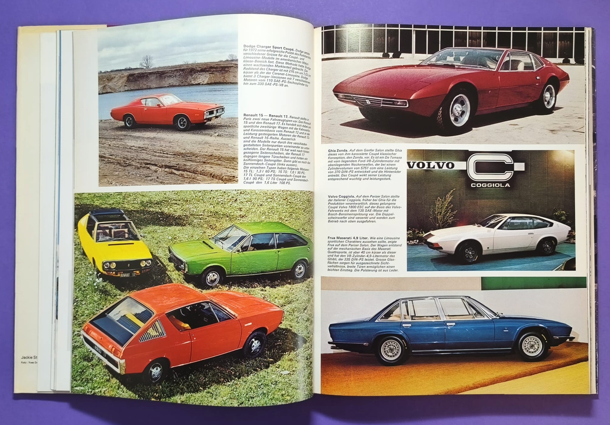 altes Buch, Auto Jahr 1971-1972, Nr. 19, Alfa Sud & Tipo 33, Alpine 110 & 310, BMW, Citroen, Lamborghini Miura, Lotus, Ferrari, Matra, Monteverdi, Porsche 917,.. Formel 1, 2, LeMans, Rallye, Indy Car, CanAm,.. Cevert, Stewart, Siffert, Peterson,..