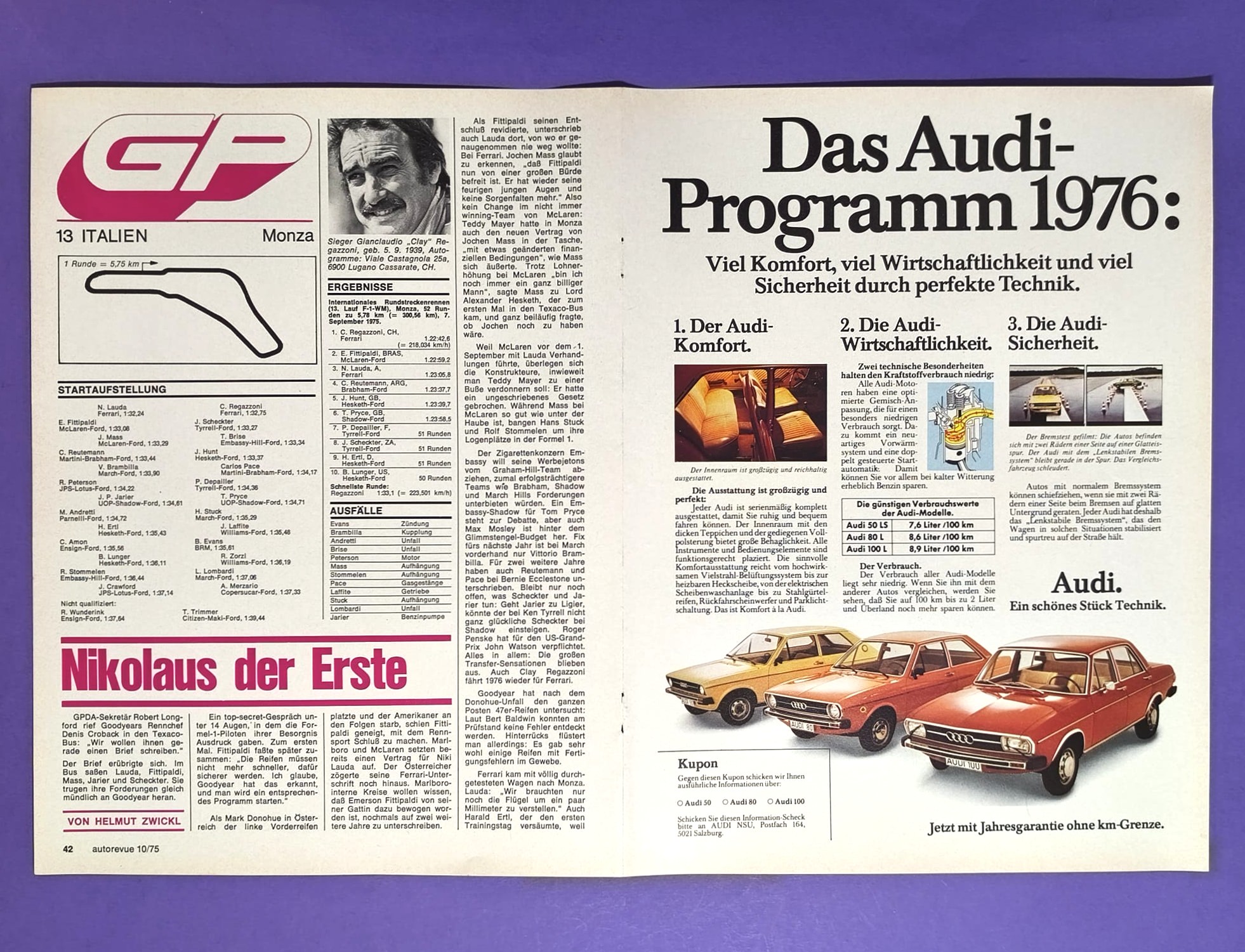 altes Poster PUCH Motorrad 250ccm Motocross 1975, Harry Everts, 28x42cm