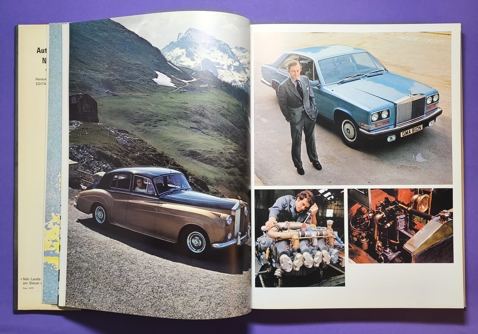 altes Buch, Auto Jahr 1975-1976, Nr. 23, Alfa, Lancia Stratos, Jaguar, Porsche, Rolls-Royce, .. Formel 1, 3, LeMans, Rallye,.. 6 Rad Tyrrell, Niki Lauda Ferrari, Hunt, McLaren, Lotus,..