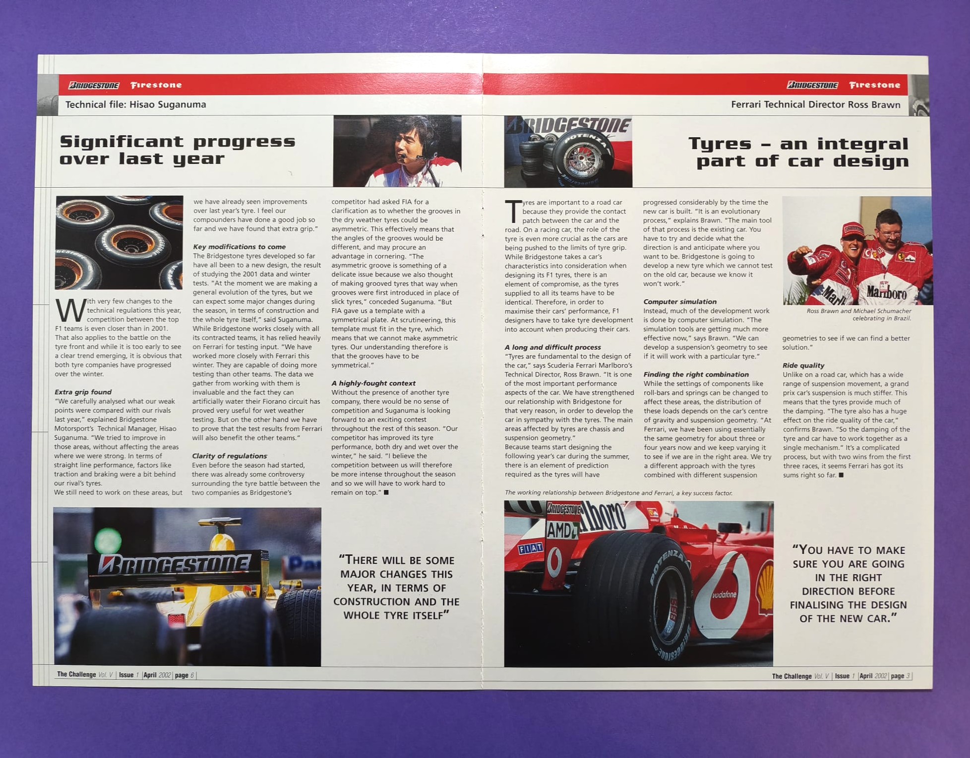 altes Bridgestone Poster, Michael Schumacher, Ferrari, Formel 1 Grand Prix Weltmeister 2002, 30x42cm