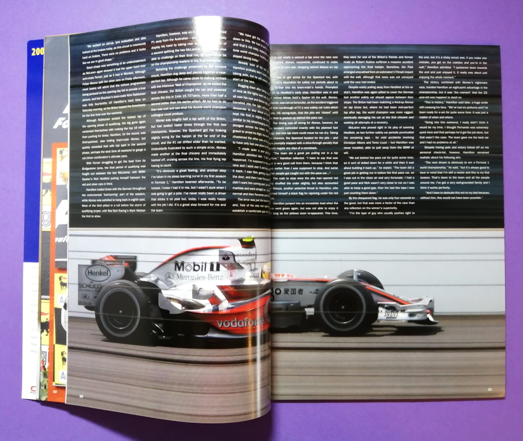 Magazin, Zeitschrift, NEU, Lewis Hamilton, Born to Win, Formel 1 Grand Prix Weltmeister, McLaren Mercedes, mit Kalender 2008, Englisch!