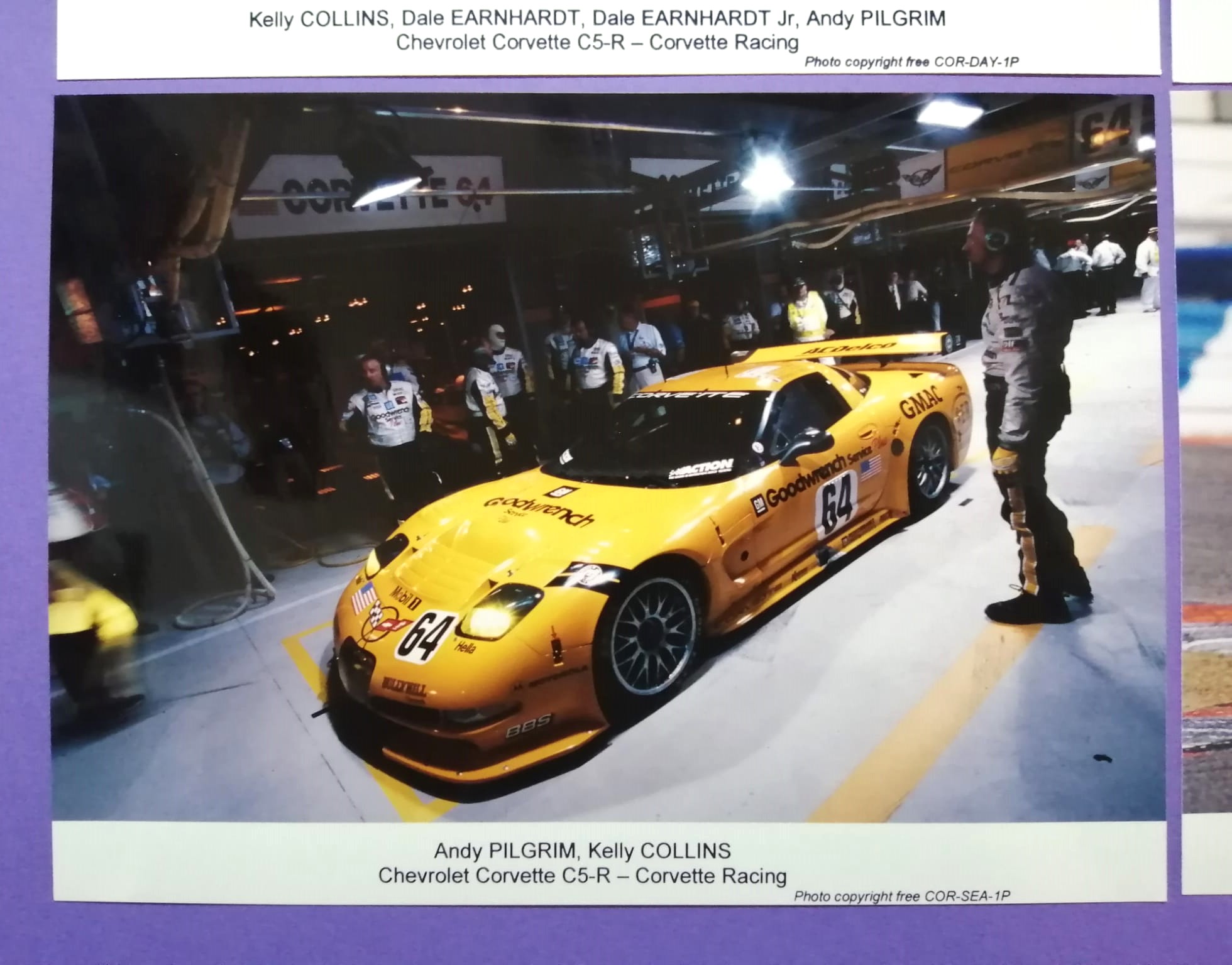 4 Stück alte Pressefotos, Chevrolet Corvette CR5 Racing, 90er 2000er Jahre, 15x21cm