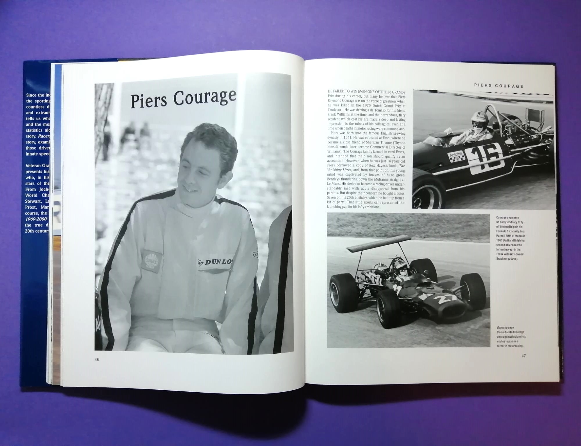 altes Buch, Racers 1969-2000, The Legends of Formula 1, Cevert, Rindt, Courage, Lauda, Hunt, Peterson, Pironi, Senna, Schumacher, Villeneuve,.. Englisch!