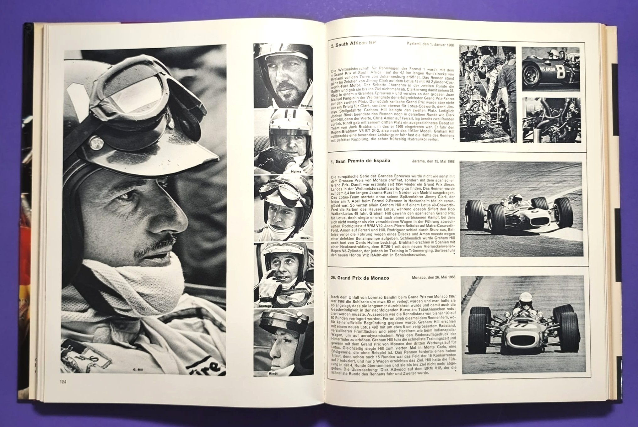altes Buch, Auto Jahr 1968-1969 Nr. 16, Lamborghini, Ferrari,.. Formel 1, LeMans, Rallye, Indy Car,.. Jochen Rindt, Hill, Ickx, Siffert,.. Lotus,..