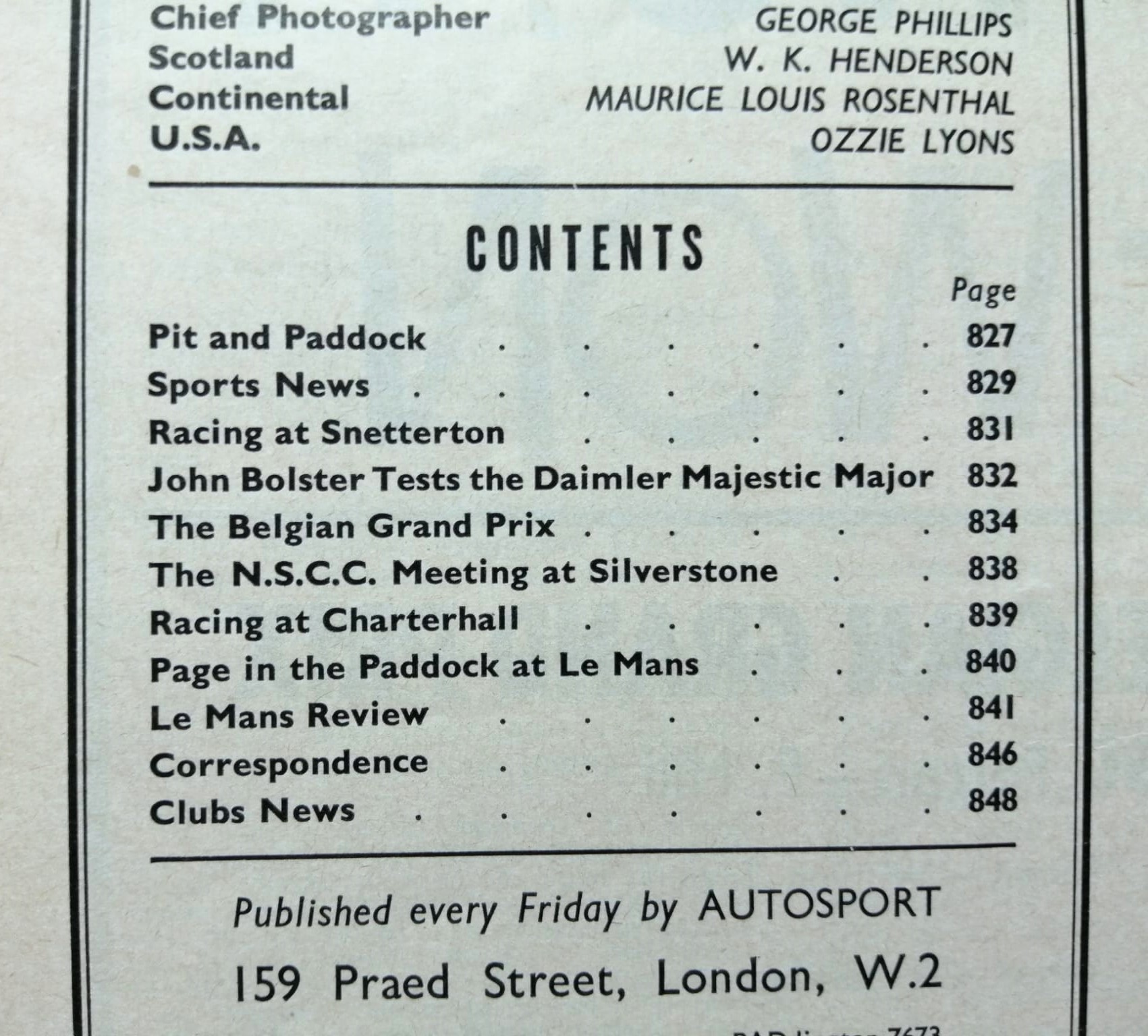 alte Zeitschrift Magazin Heft Autosport, 23. Juni 1961, Formel 1 Belgien Spa-Francorchamps, 24h LeMans,.. Englisch! 