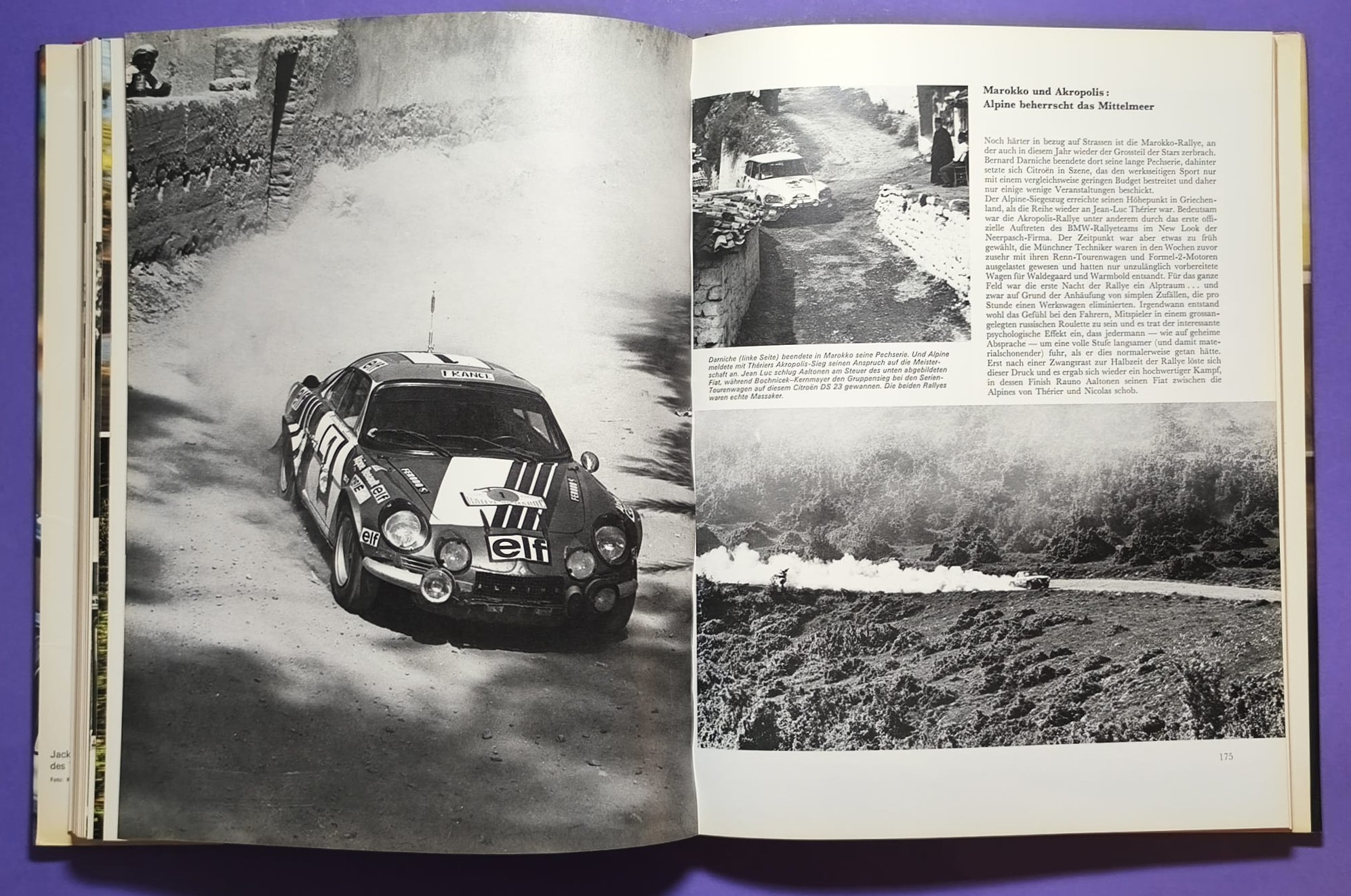 altes Buch, Auto Jahr 1973-1974, Nr. 21, Ford Capri, Fiat 124 Spider & X19, Renault Alpine 110, Matra, Porsche, .. Formel 1, 2, LeMans, Rallye, USA.. Cevert, Stewart, Peterson, Lauda.. Lotus,..