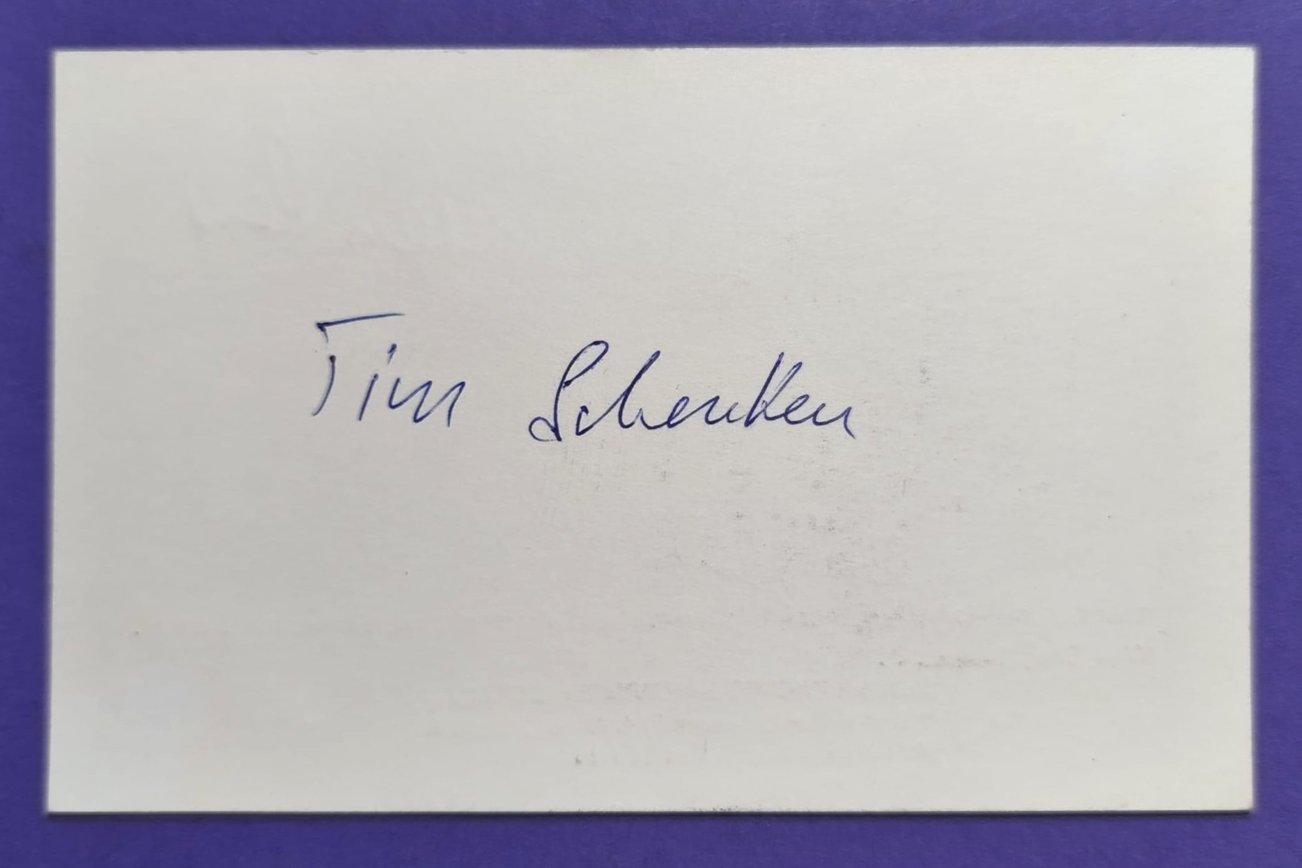 Original Autogramm, Tim Schenken, Formel 3, 60er Jahre, alte Karte 9x14cm