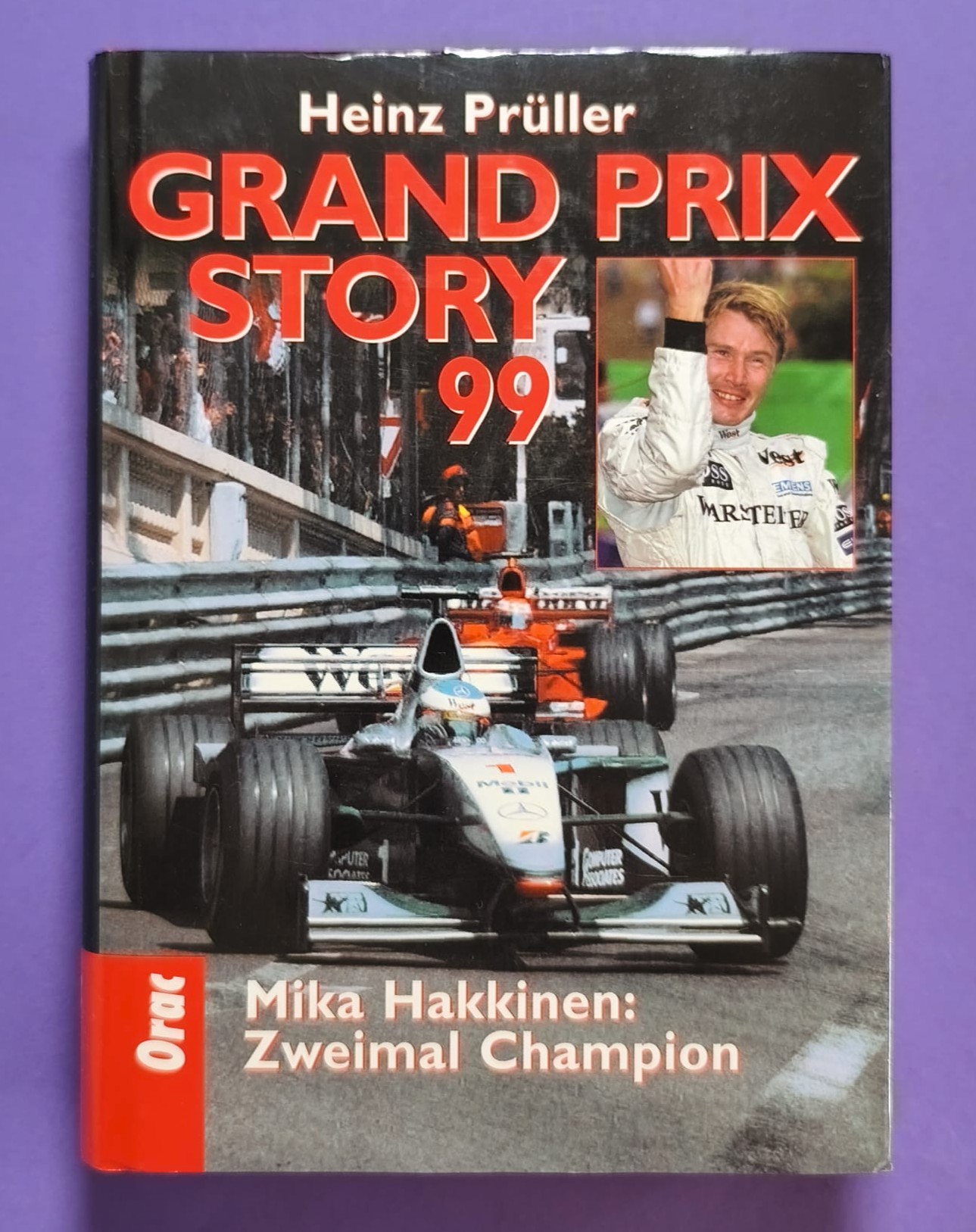 altes Buch Grand Prix Story 1999 Heinz Prüller, Formel 1 Jahrbuch, Weltmeister Mika Häkkinen - McLaren Mercedes