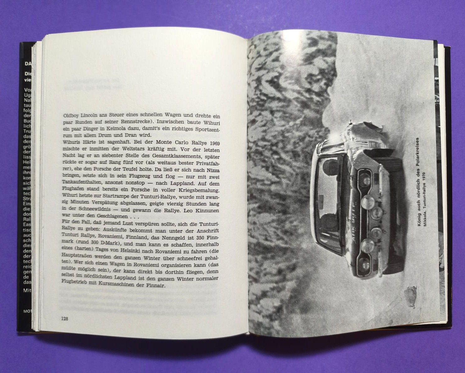  altes Buch, Das heiße Lenkrad, Die  besten Rallye-Stories aus vier Kontinenten 1971, Ford, Saab, Porsche,..