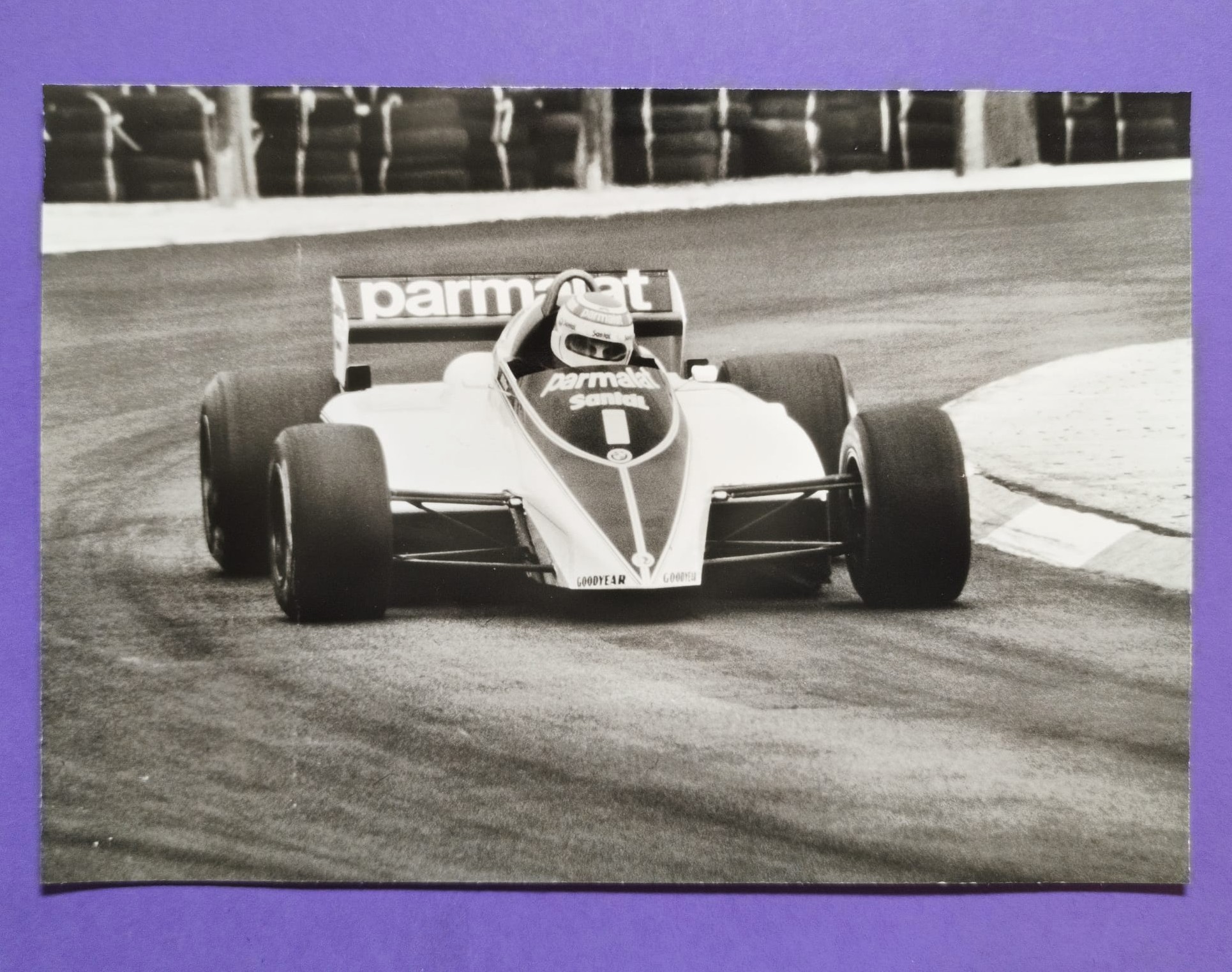 altes Presse Werksfoto, Nelson Piquet, Brabham BMW, Formel 1 Grand Prix 1982, 15x22cm
