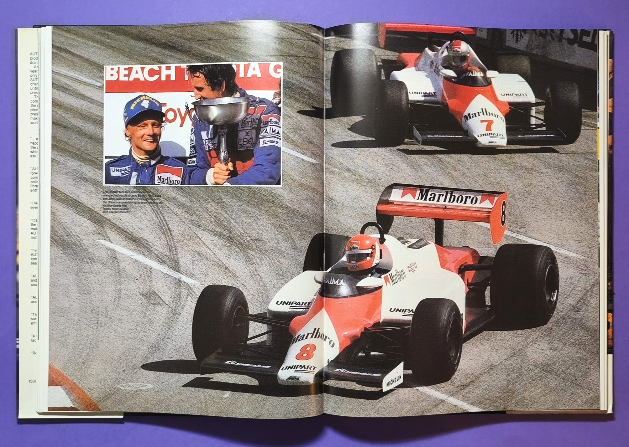altes Buch, Autocourse 1983-84, Motorsport, Formel 1, 2, Sportwagen WM, Piquet, Lauda, Prost, Rosberg, Angelis,.. Martini Lancia,.. Österreichring,.. ENGLISCH! 
