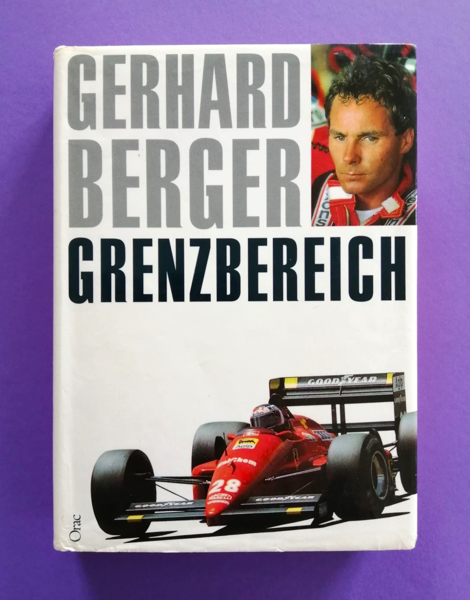 altes Buch Gerhard Berger Ferrari Grenzbereich, Formel 1 Grand Prix 1989
