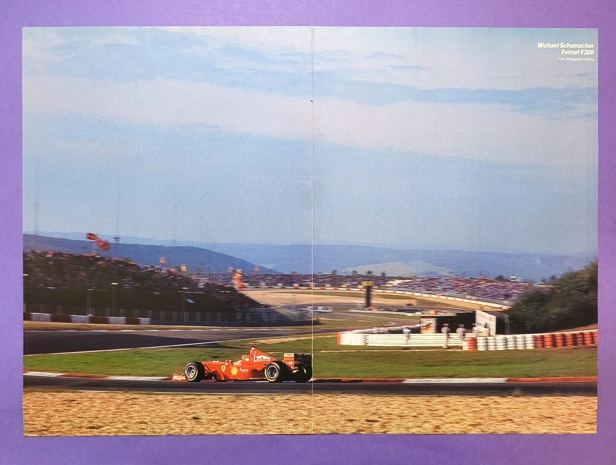 altes Poster Jean Alesi, Red Bull Sauber, Formel 1 Grand Prix 1998, 30x42cm