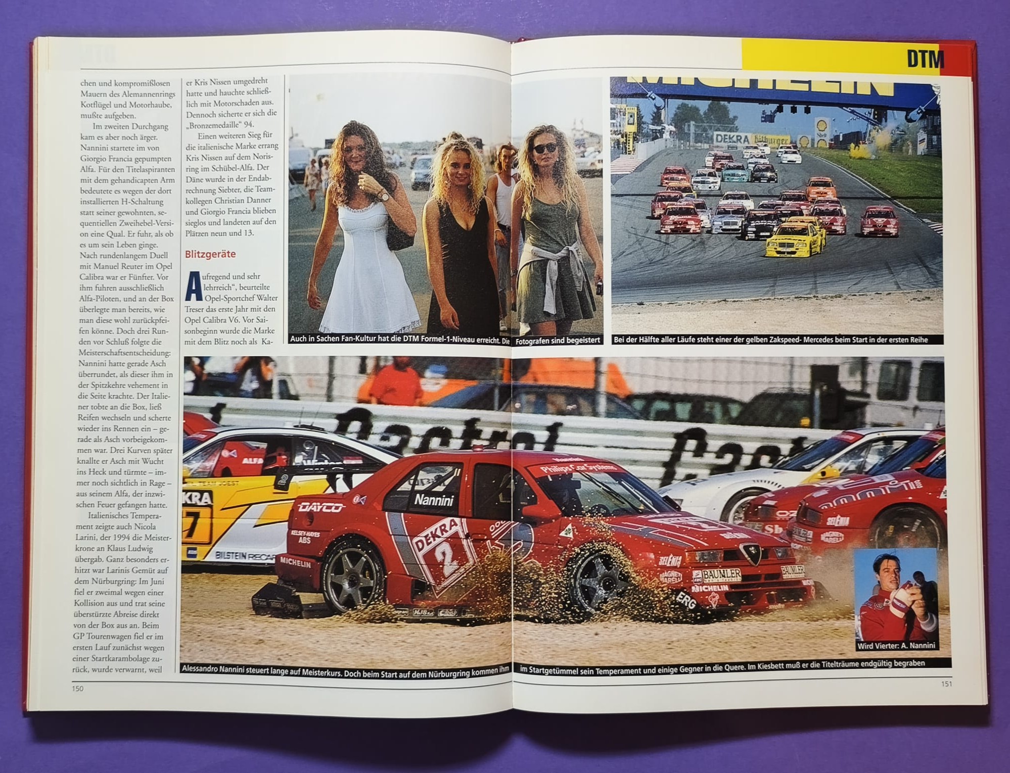 altes Jahrbuch, Rennreport 1994, Formel 1, Senna, Schumacher, Ratzenberger, DTM, Alfa 155, Opel Calibra, STW, BMW, 24h LeMans,..