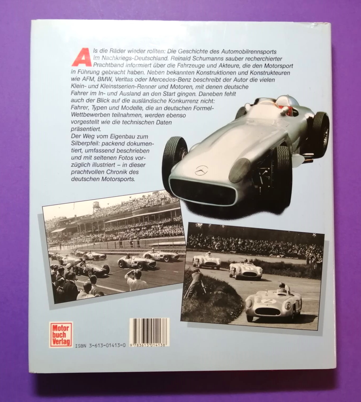 altes Buch, Motorsport in Deutschland 1945-1955, Formel 1.., Avus, Nürburgring, Hockenheim, Mercedes, Porsche, Veritas,... 286 Seiten