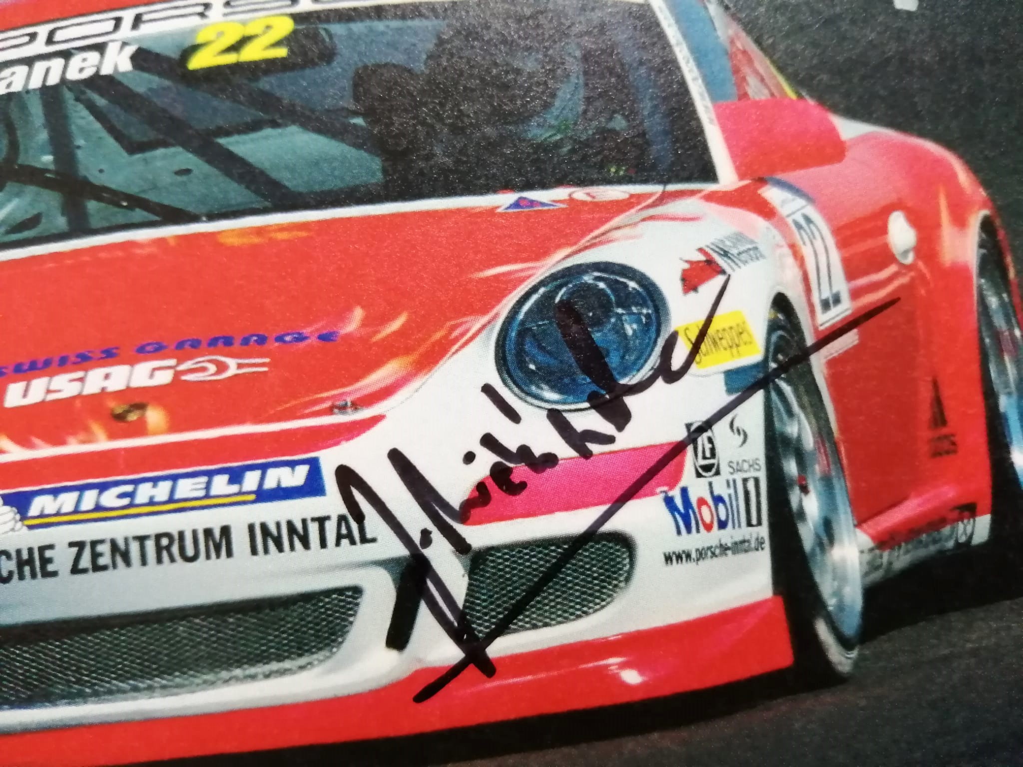Original Autogramm, Jiri Micanek junior, Porsche 911 Carrera Cup 2007, Karte 10x21cm 