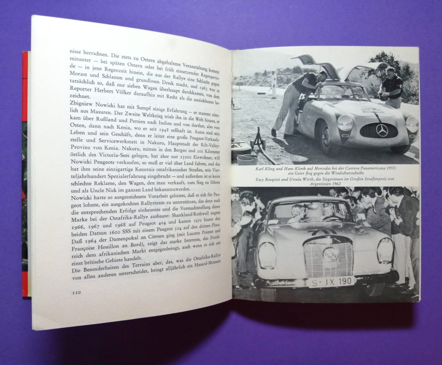 altes Buch, Eiskalt auf heißen Straßen, Die härtesten Autorallyes der Welt, Targa Florio, Siffert, Porsche, Renault Alpine,..