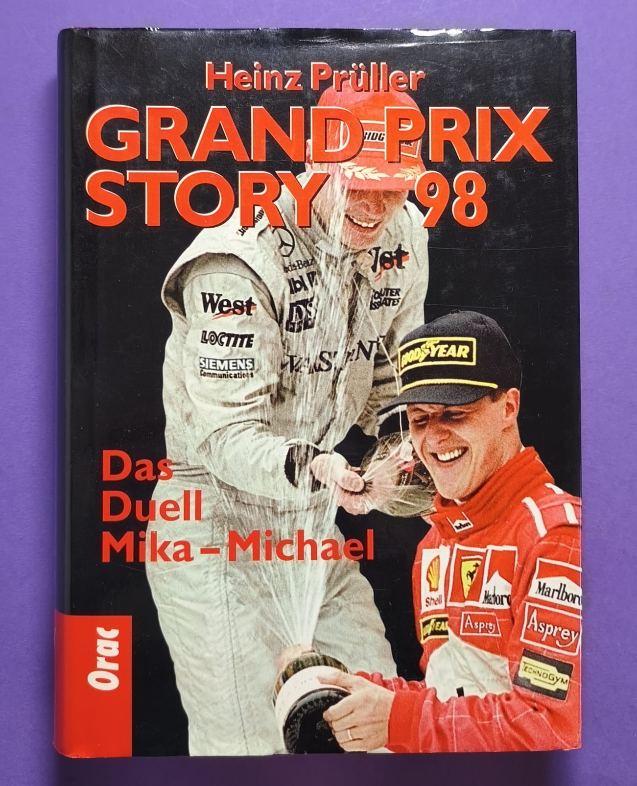 altes Buch Grand Prix Story 1998, Heinz Prüller, Formel 1 Grand Prix Jahrbuch, Weltmeister Mika Häkkinen, McLaren Mercedes