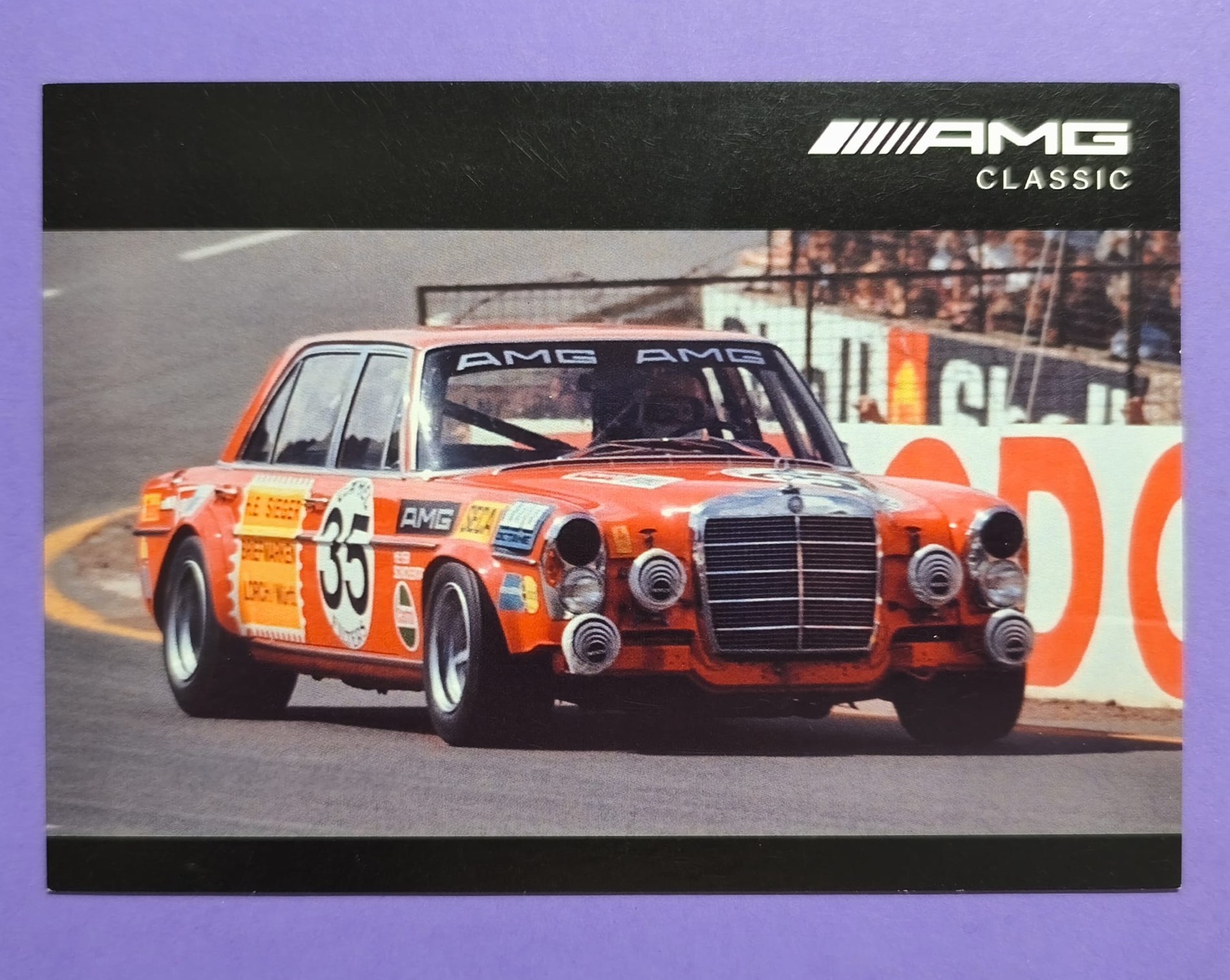 Postkarte NEU, AMG Mercedes-Benz 300 SEL 6.8, 24h Spa-Francorchamps 1971, 11x15cm
