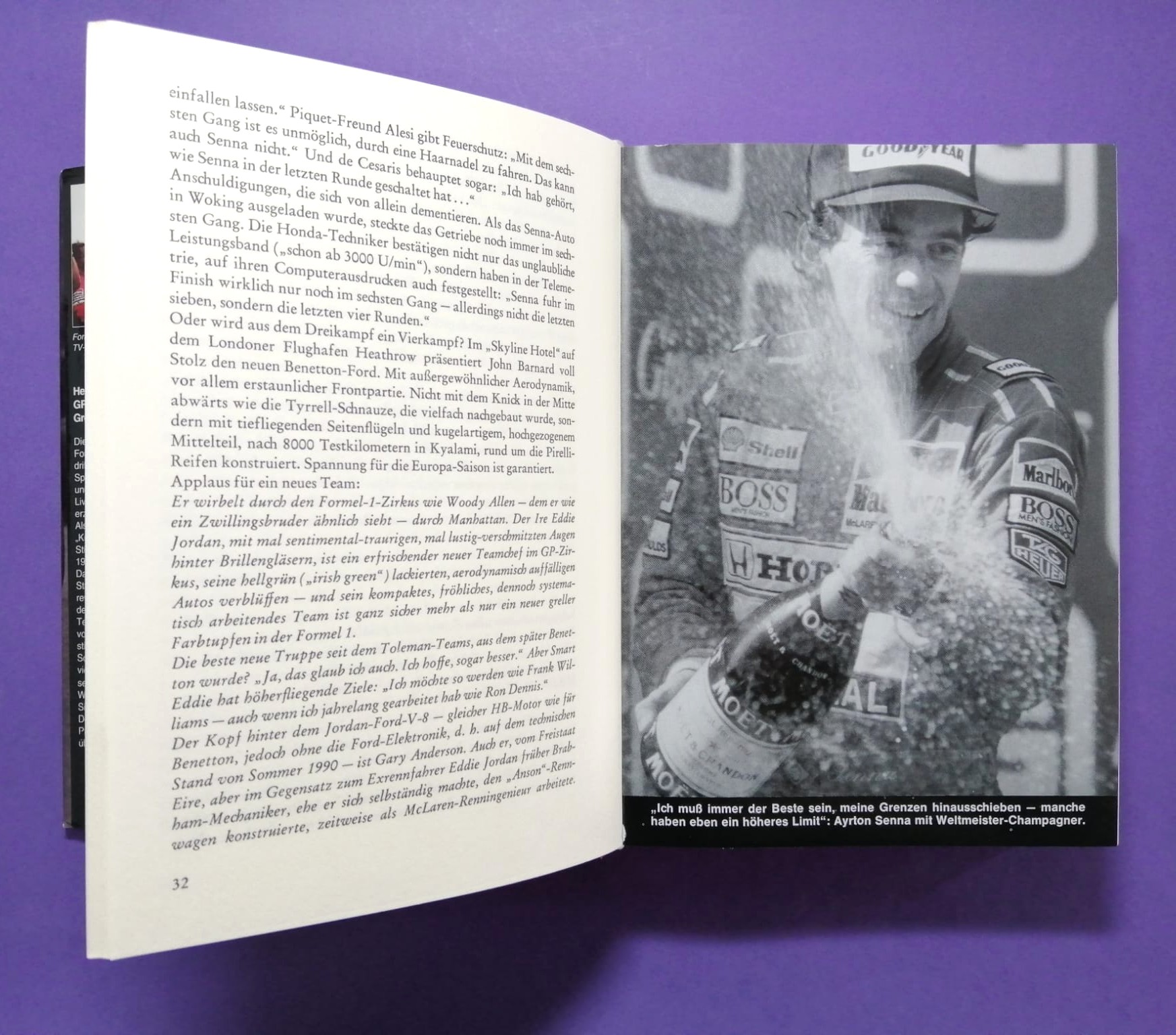 altes Buch Grand Prix Story 1991, Formel 1 Grand Prix Jahrbuch, Heinz Prüller, Weltmeister Ayrton Senna, McLaren