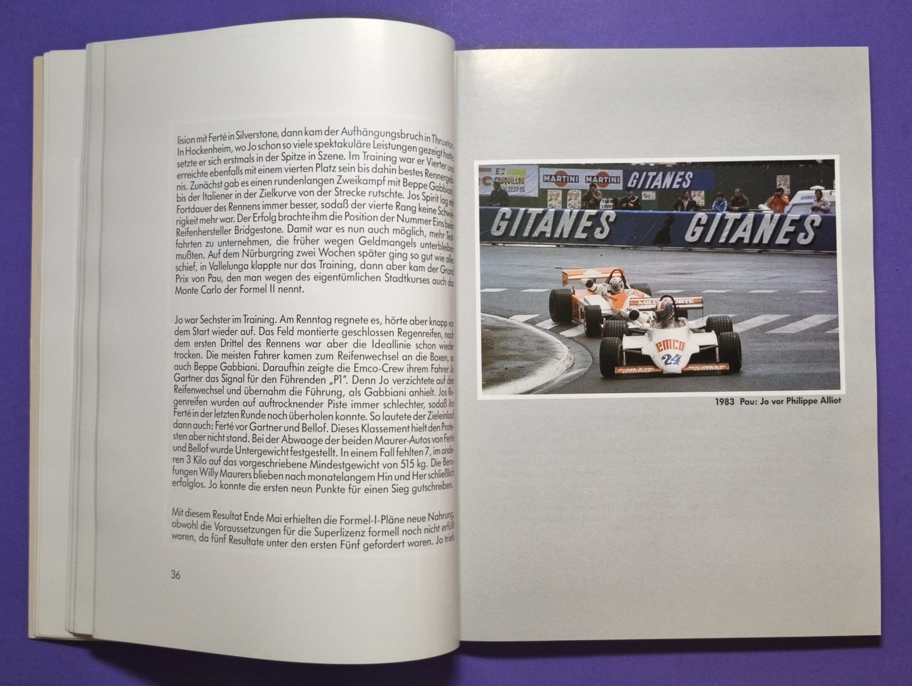 RARITÄT! altes seltenes Buch, Jo Gartner - Ein Leben fürs Rennfahren, Formel 1 Osella, Formel 2, 24h LeMans, USA, BMW M1, Porsche,..