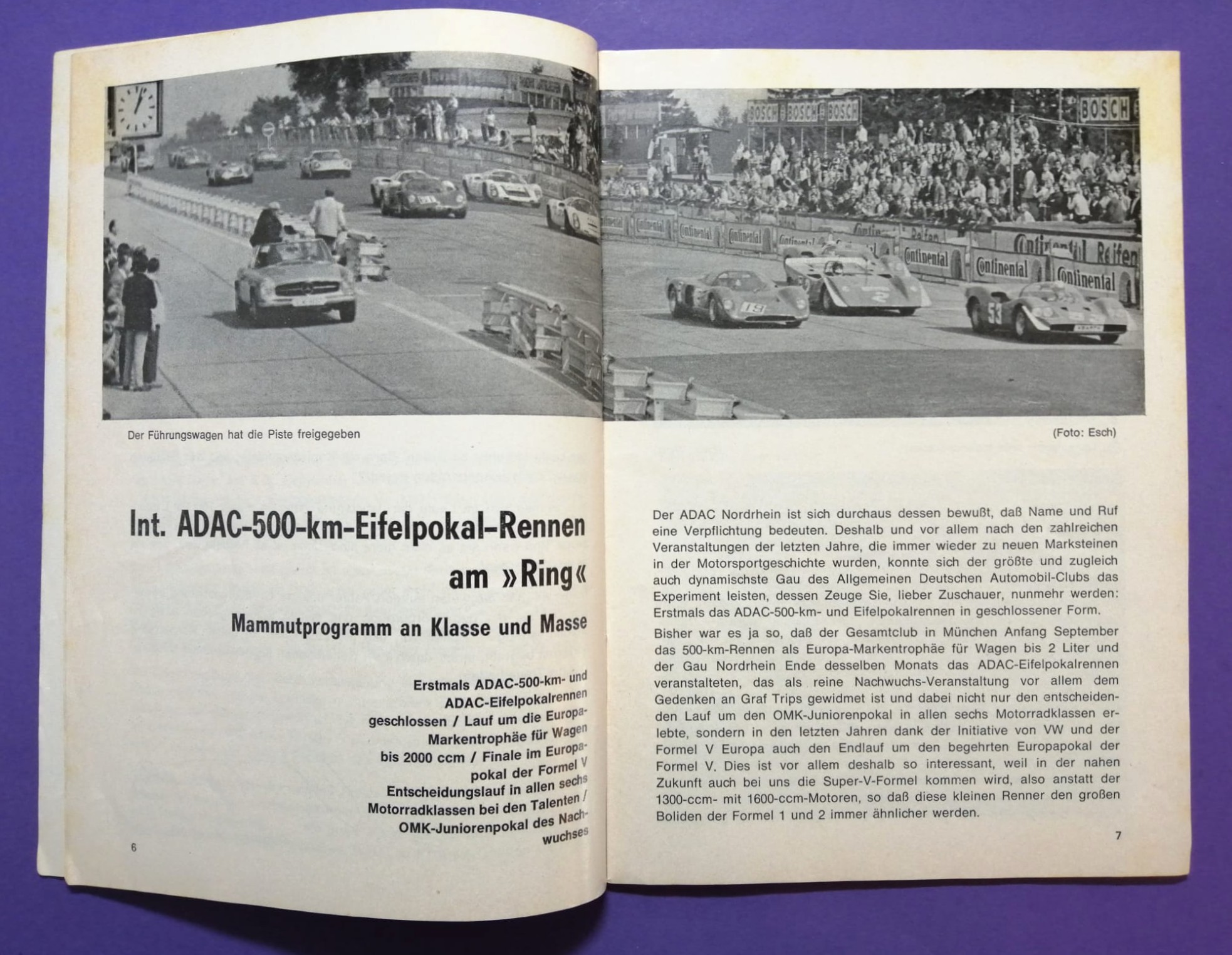 RARITÄT! altes Rennprogramm, 500km Eifelpokal Rennen Nürburgring 1970, DRM, Porsche,.. Formel V, Helmut Koinigg McNamara, Motorräder, BMW Alpina,..