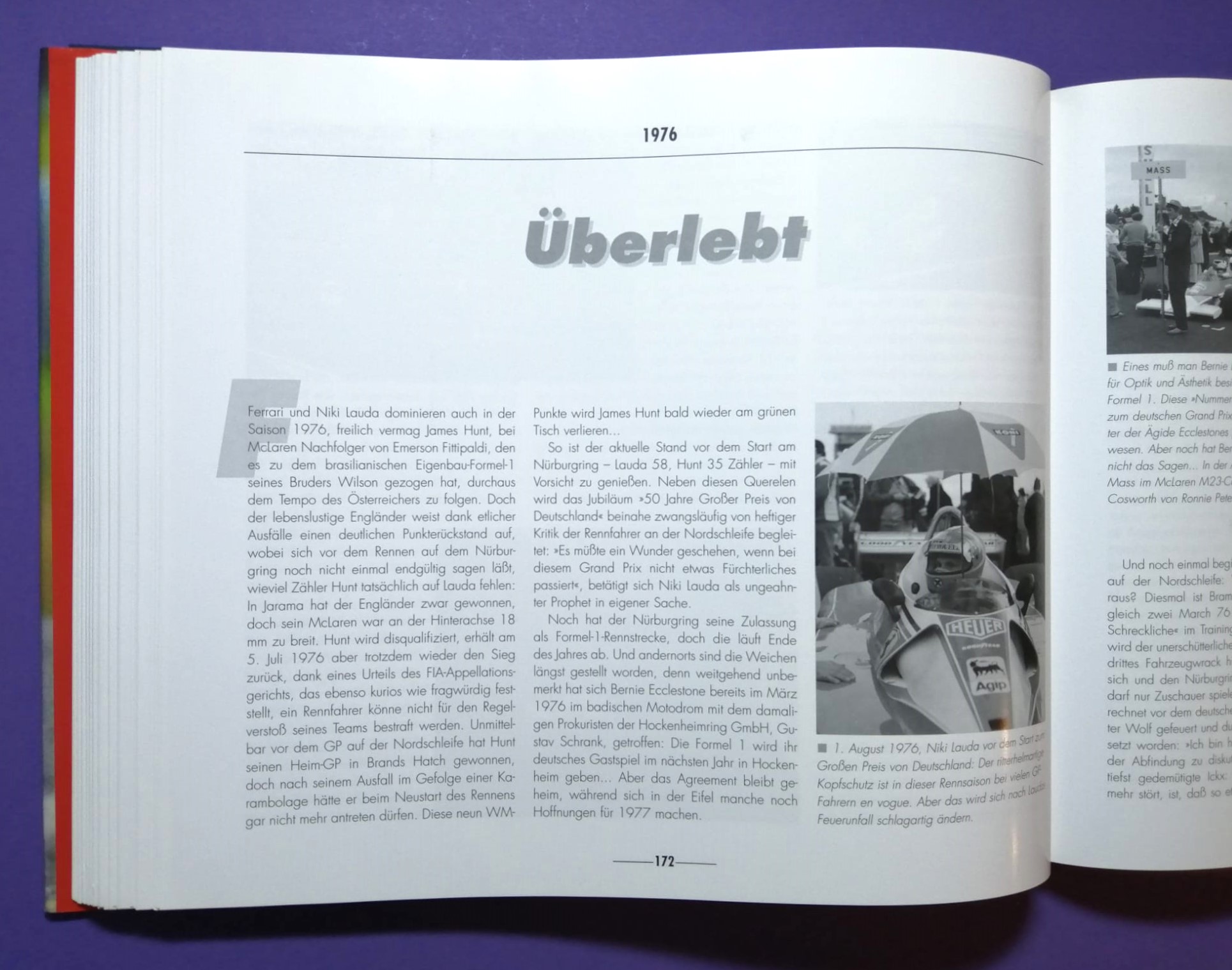 altes Buch, Grand Prix 70 Jahre Großer Preis von Deutschland, 1926 bis 1997, Avus, Solitude, Nürburgring, Hockenheimring, Formel 1, Rindt, Lauda, Berger, Clark, Cevert, Schumacher, Winkelhock, Zakspeed,..