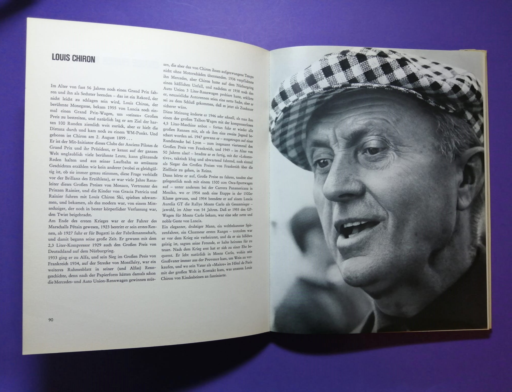 altes Buch, Rennfahrer, Formel 1 Grand Prix, Jochen Rindt, Bonnier, Chiron, Clark, Cevert, Chapman, Piper, Peterson, Siffert, Trips,..