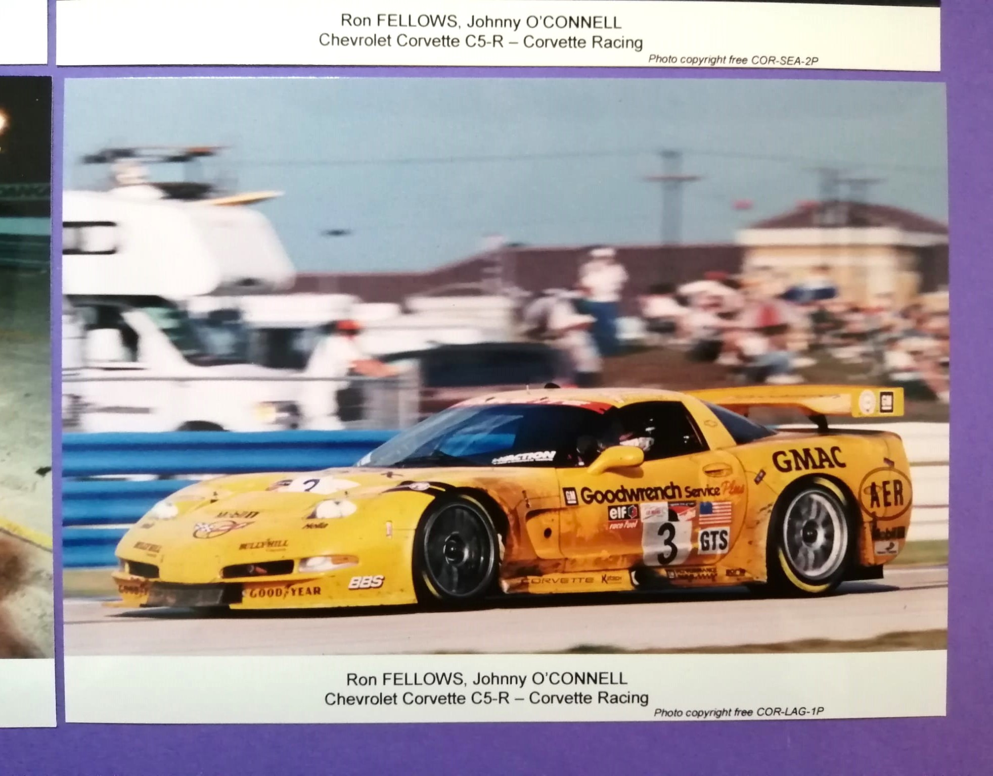 4 Stück alte Pressefotos, Chevrolet Corvette CR5 Racing, 90er 2000er Jahre, 15x21cm