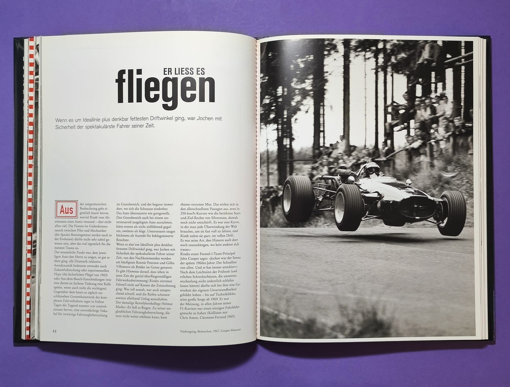 altes Buch, Jochen Rindt, Der erste Popstar der Formel 1, Grand Prix Weltmeister 1970, Gold Leaf Lotus72