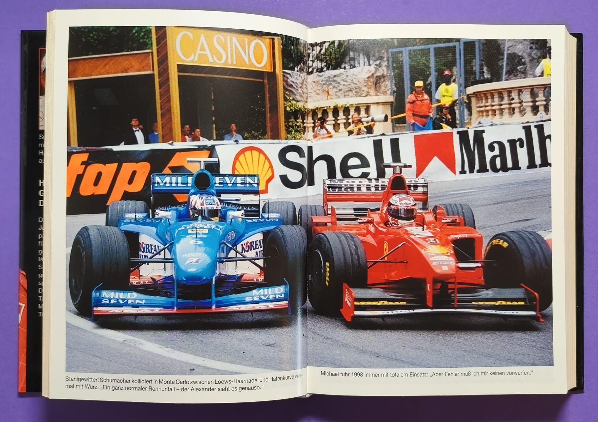 altes Buch Grand Prix Story 1998, Heinz Prüller, Formel 1 Grand Prix Jahrbuch, Weltmeister Mika Häkkinen, McLaren Mercedes