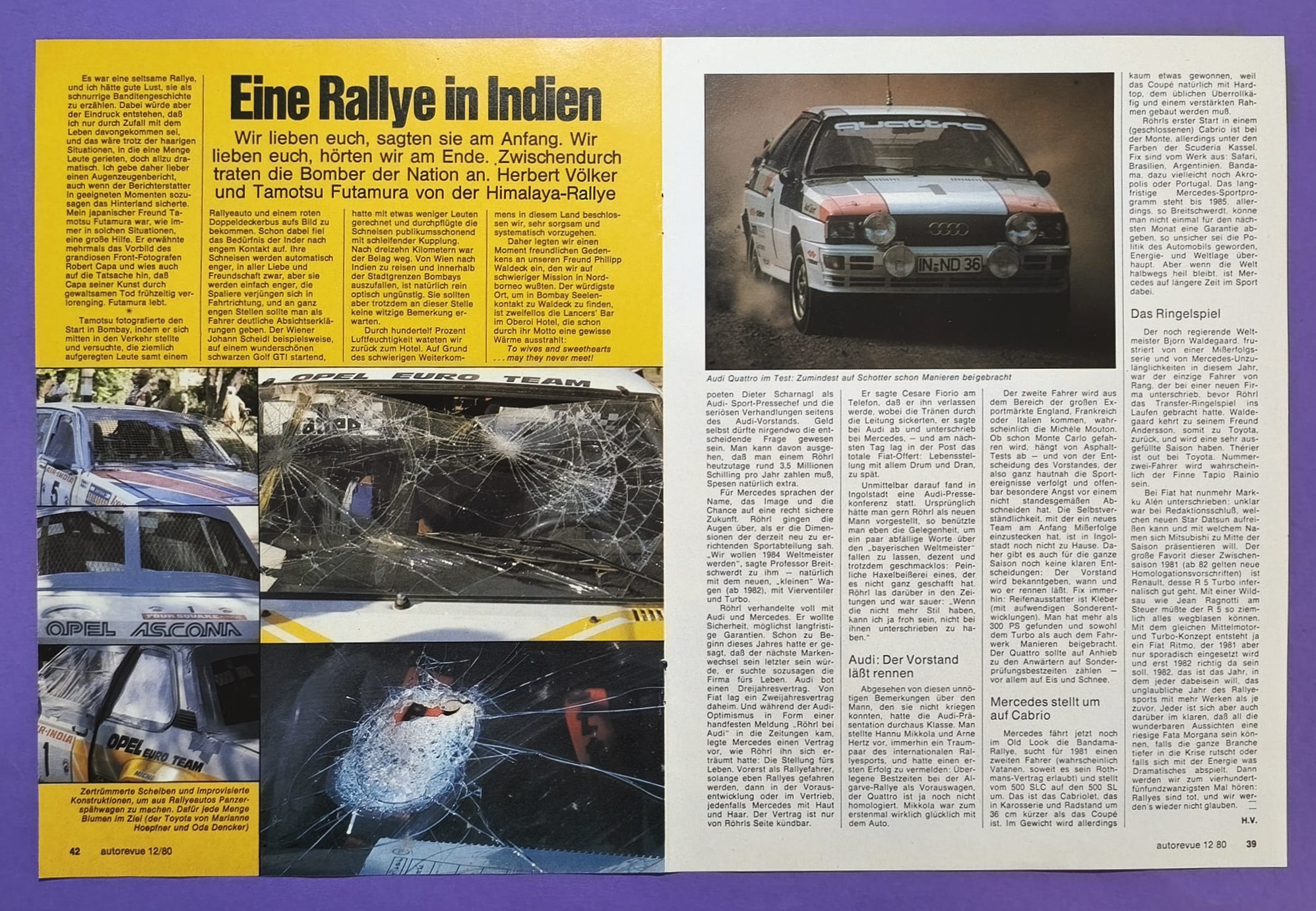 altes Poster, VW Jetta Turbo, Herbert Grünsteidl, Alfa Romeo GTV, Rallye Cross Horn Nordring 1980, 28x42cm