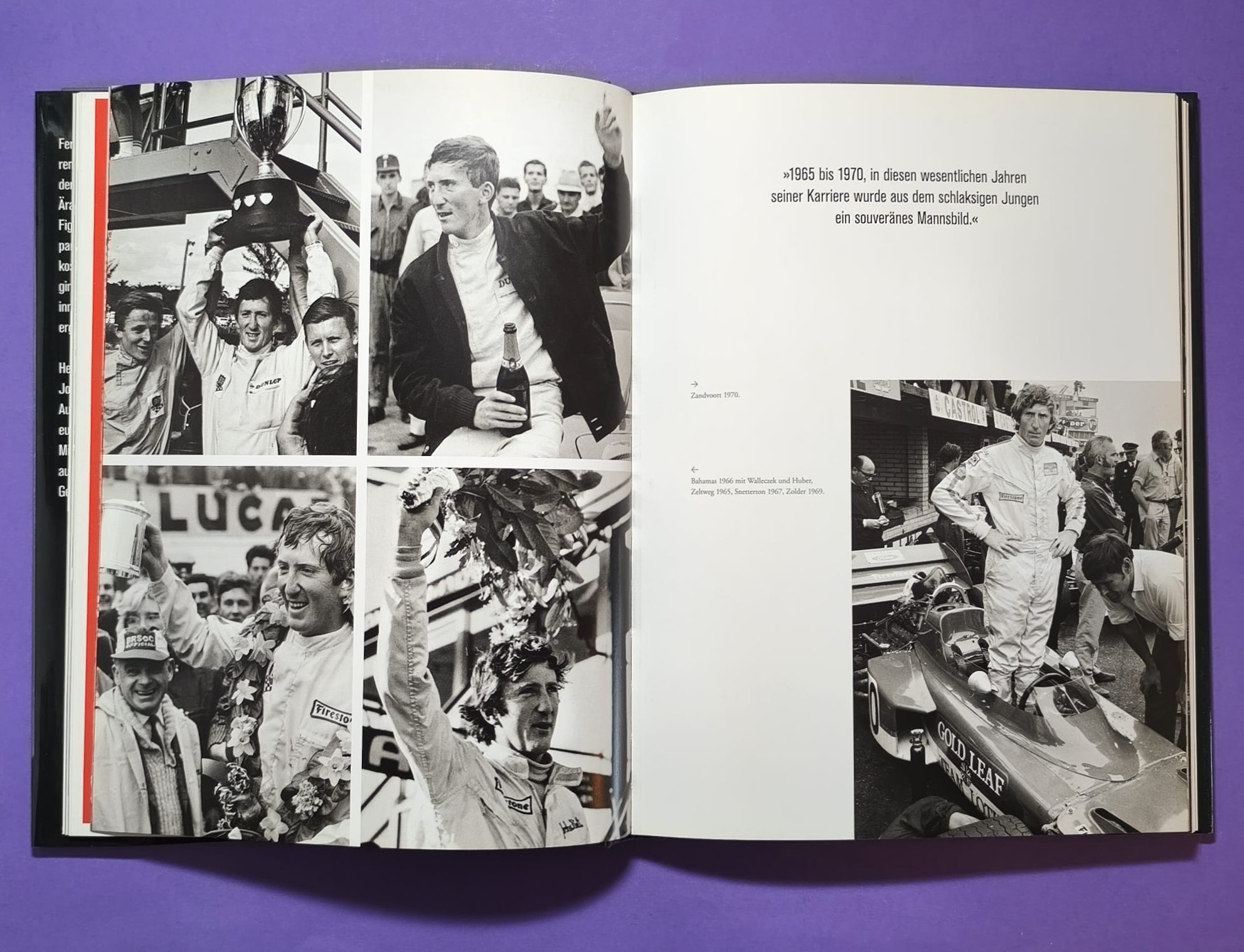 altes Buch, Jochen Rindt, Der erste Popstar der Formel 1, Grand Prix Weltmeister 1970, Gold Leaf Lotus72