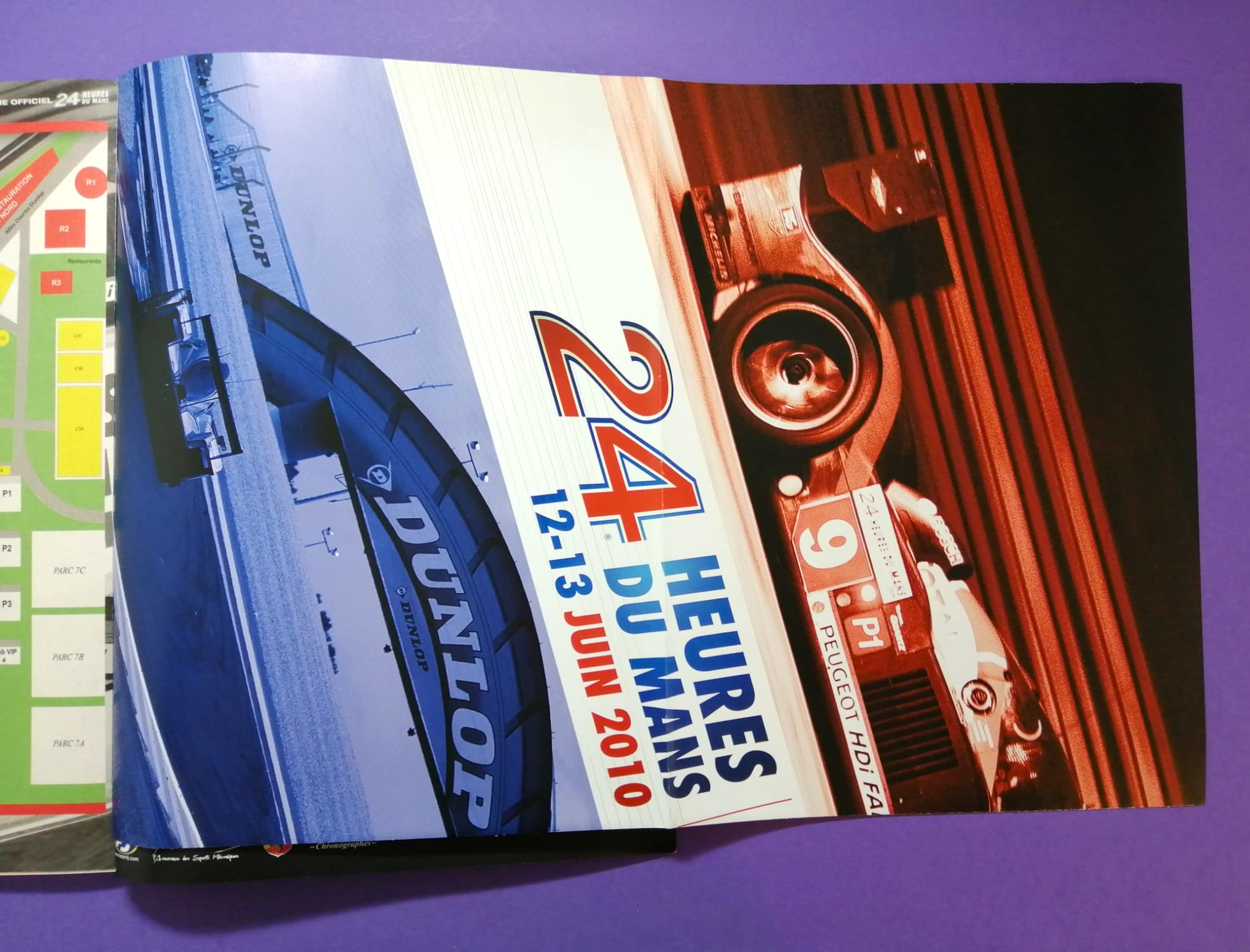 Offizielles Rennprogramm, 24h LeMans 2010, Audi, Peugeot 908 HDi, Alexander Wurz,.. mit Rennplakat