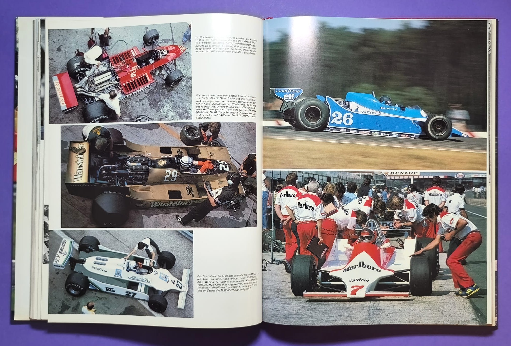 altes Buch, Auto Jahr 1979-1980, Nr. 27, BMW M1 Procar, Lancia Beta, Mazda, Mercedes, Rallye, Fiat Abarth 131, Renault R5, Porsche,.. Formel 1, 2, 3, LeMans, USA,.. Scheckter, Villeneuve, Lauda,.. Ferrari, Ligier, Lotus, Renault, Wolf,..