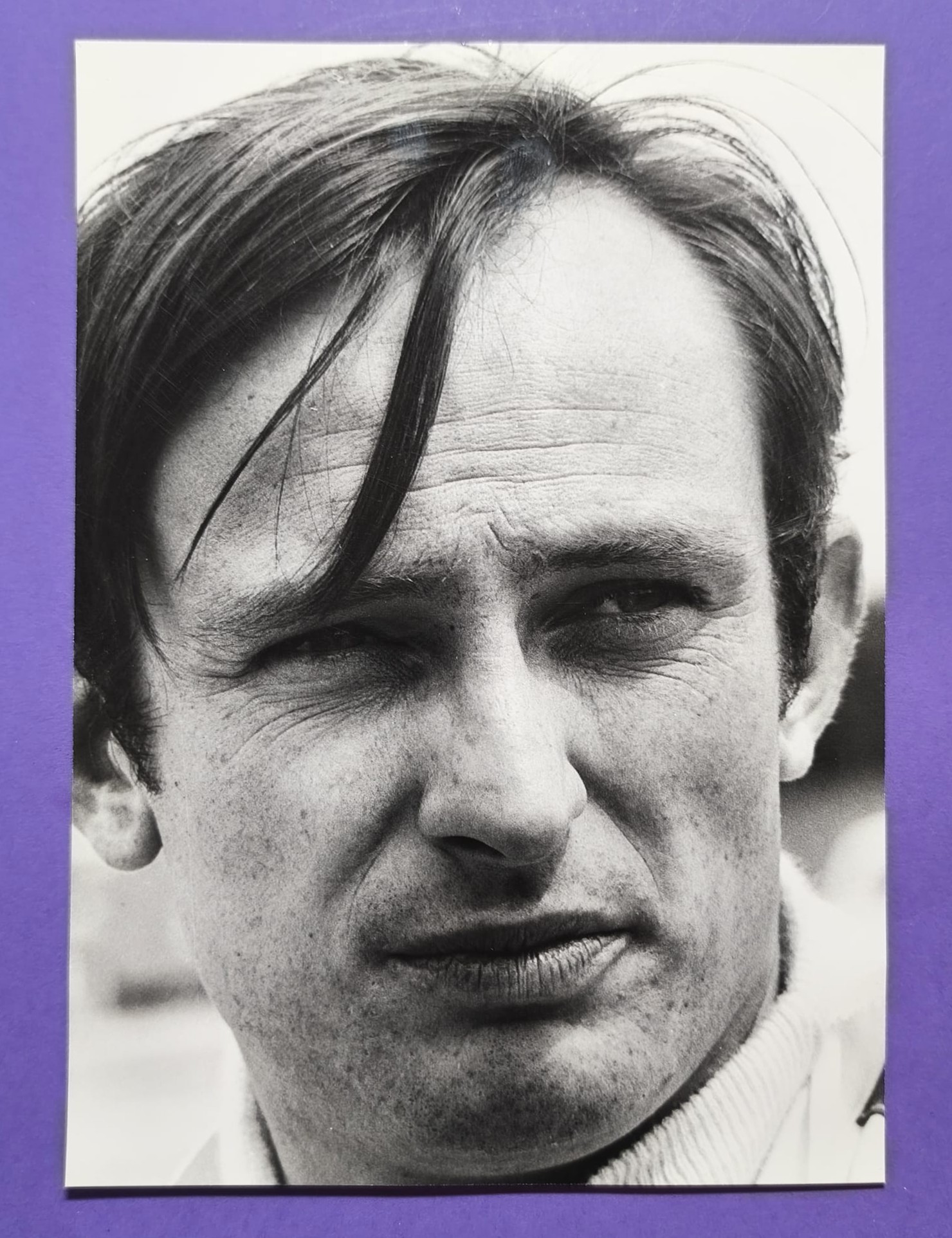 sehr altes Original Pressefoto aus den 60er Jahren, Chris Amon, Formel 1 Grand Prix 1969, 16x22cm