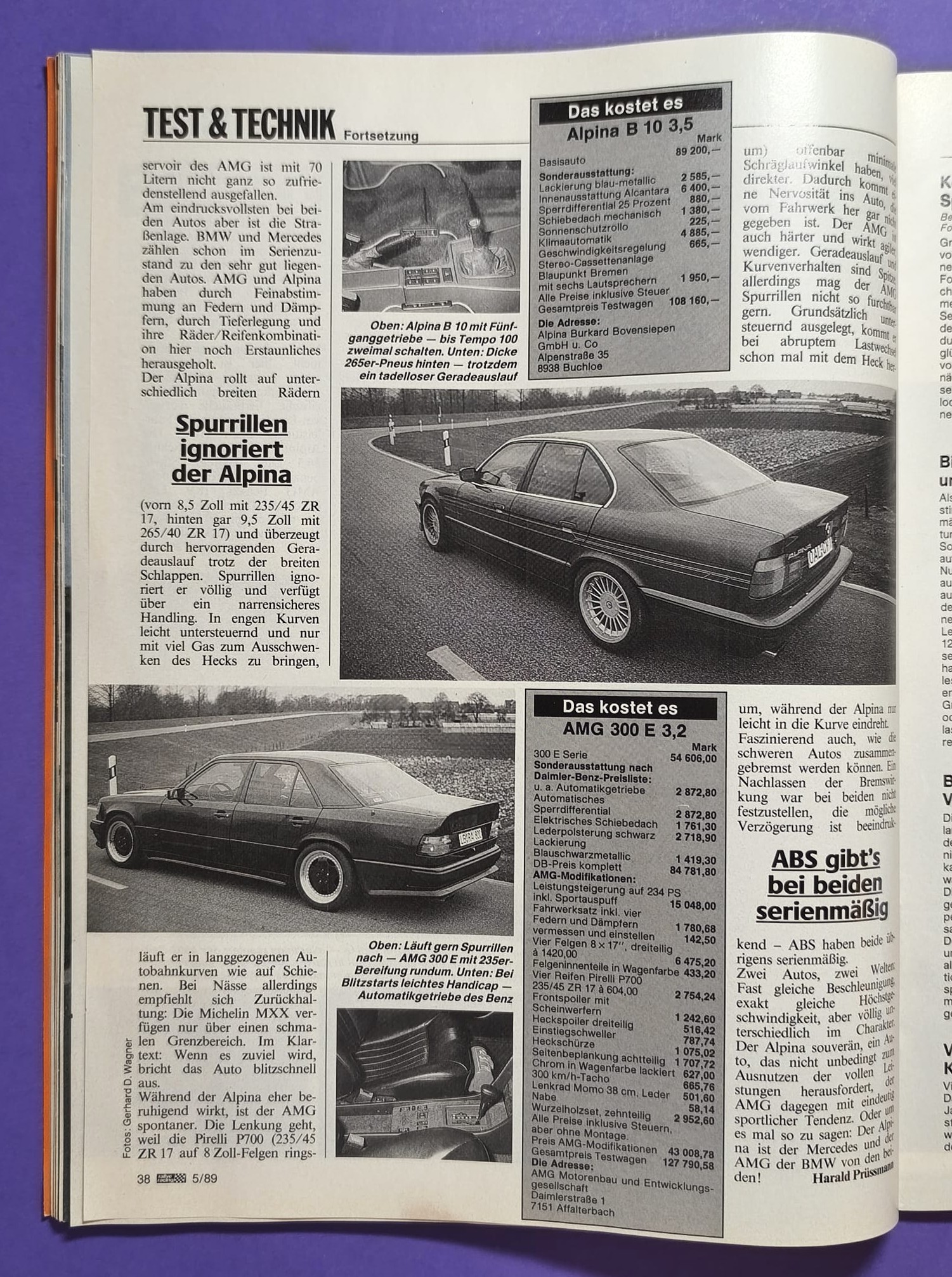 alte Zeitschrift Magazin Heft, Rallye Racing, 1. März 1989, Test Alpina B10 (BMW 3er E30), Audi 90 Quattro GTO, Zakspeed Formel 1, Opel Kadett E GSI, Rallye Nachwuchs Fahrerinnen
