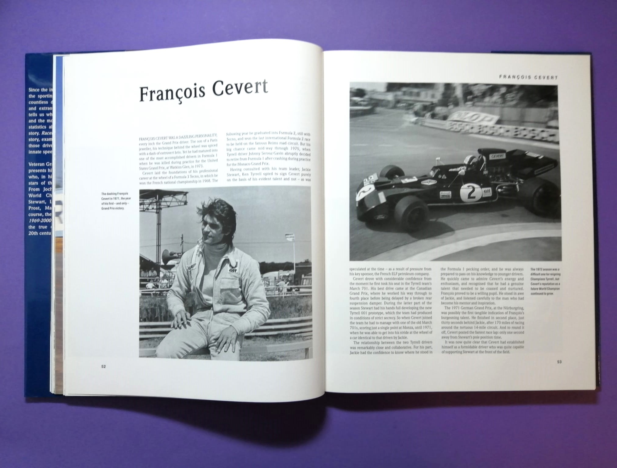 altes Buch, Racers 1969-2000, The Legends of Formula 1, Cevert, Rindt, Courage, Lauda, Hunt, Peterson, Pironi, Senna, Schumacher, Villeneuve,.. Englisch!