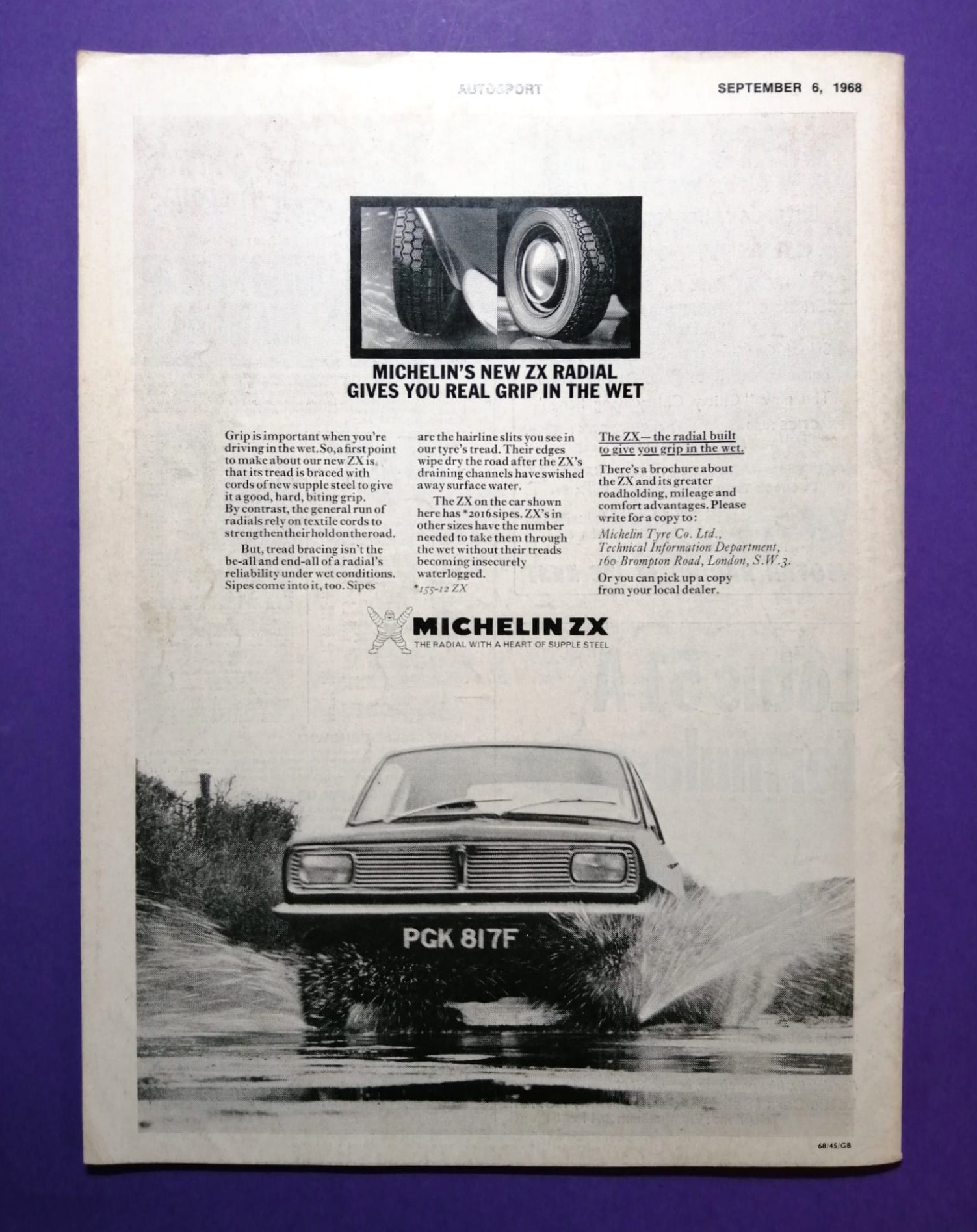 alte Zeitschrift Magazin Heft Autosport, 6. September 1968, Can Am USA,.. Englisch! 